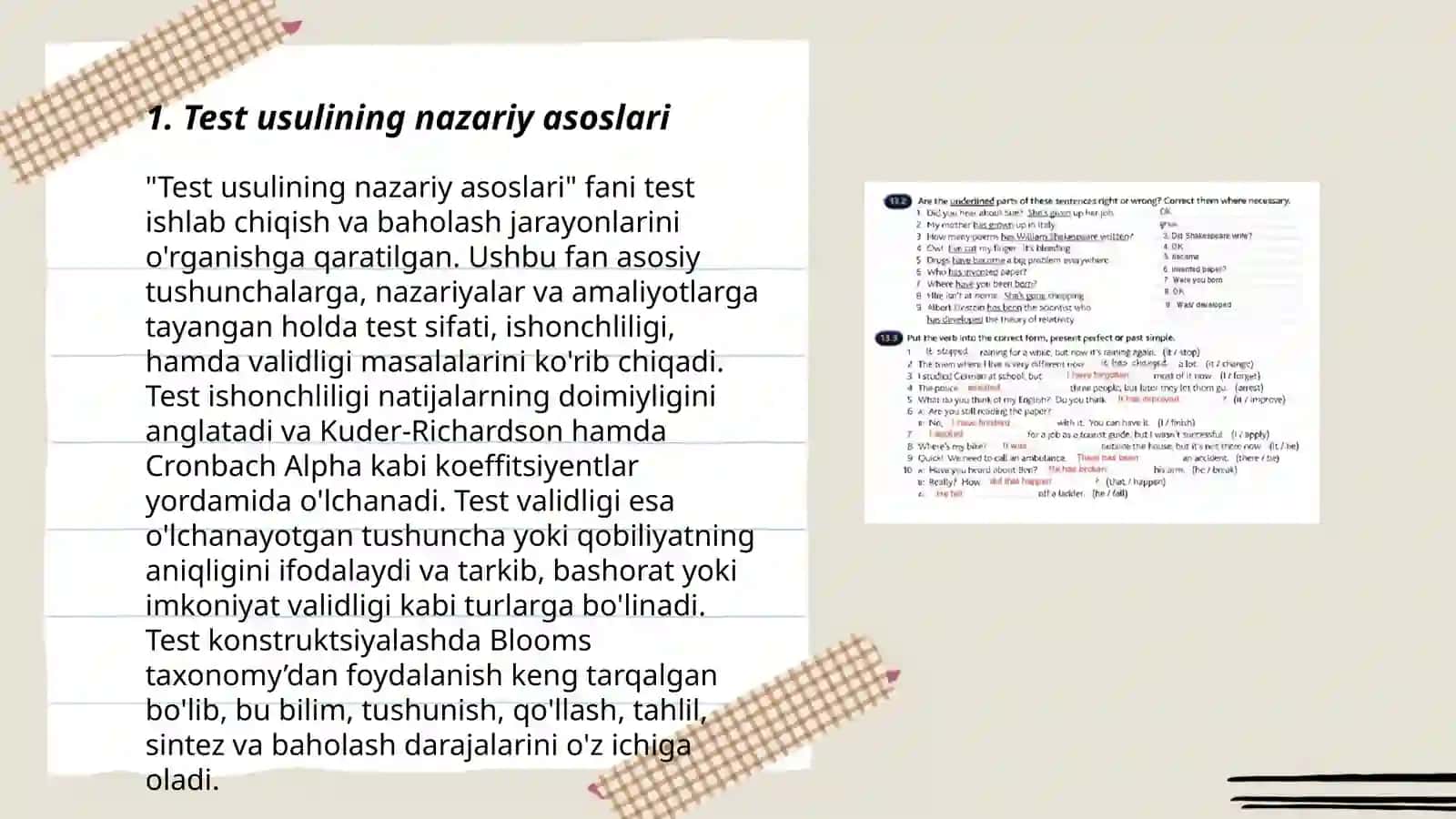 Test usulining nazariy asoslari 3