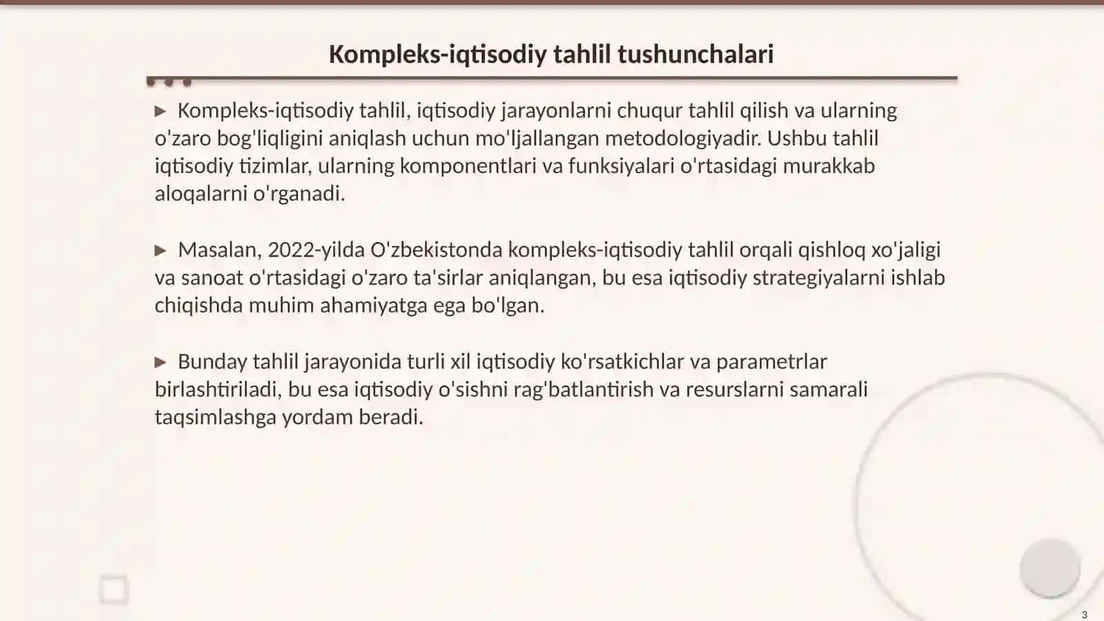 Kompleks-iqtisodiy tahlil sistemasini yaratishning zaruriy shart-sharoiti 3