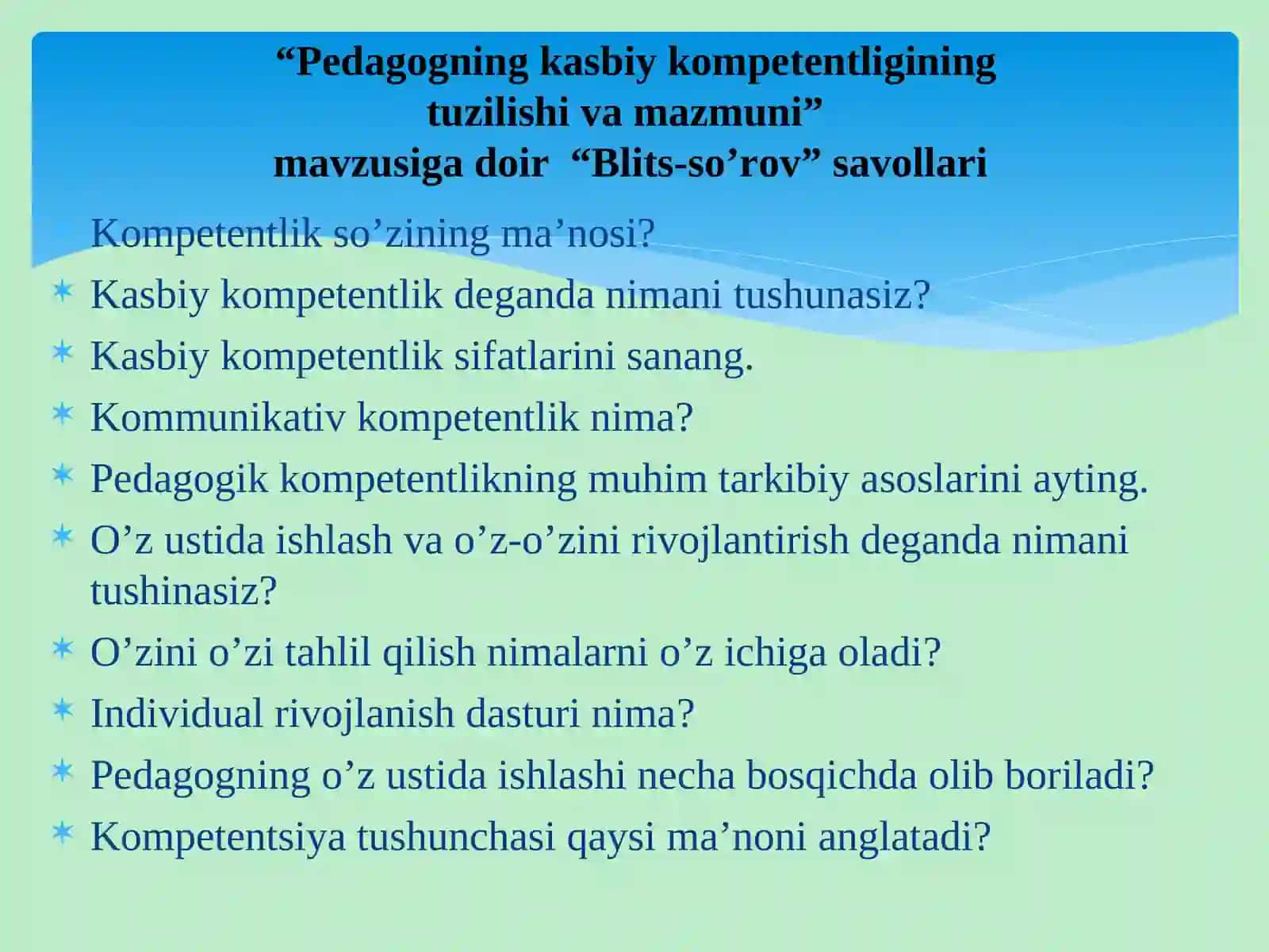 Pedagogik mahorat; seminar va laboratoriya mashg’ulotlari uchun ishlanmalar 3