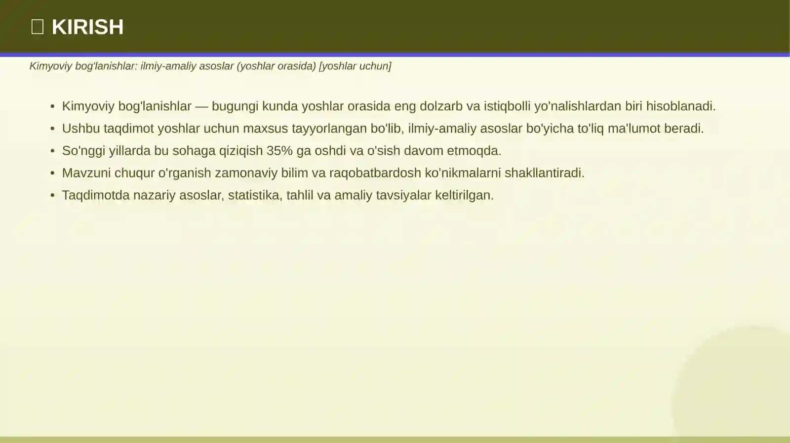 Kimyoviy Bog'lanishlar Taqdimoti 3