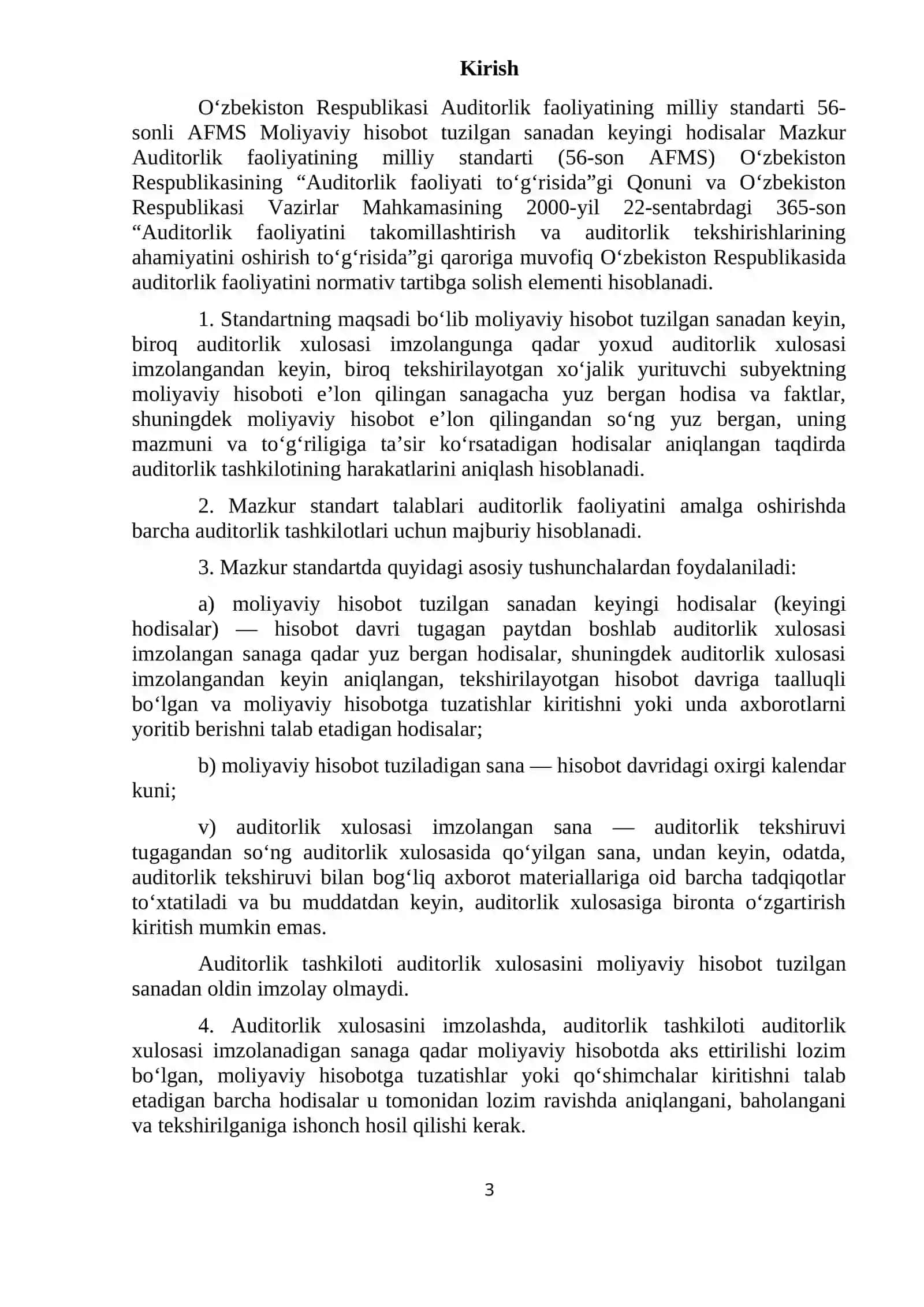 Auditda moliyaviy hisobot tuzilgan sanadan keyingi hodisalar 3