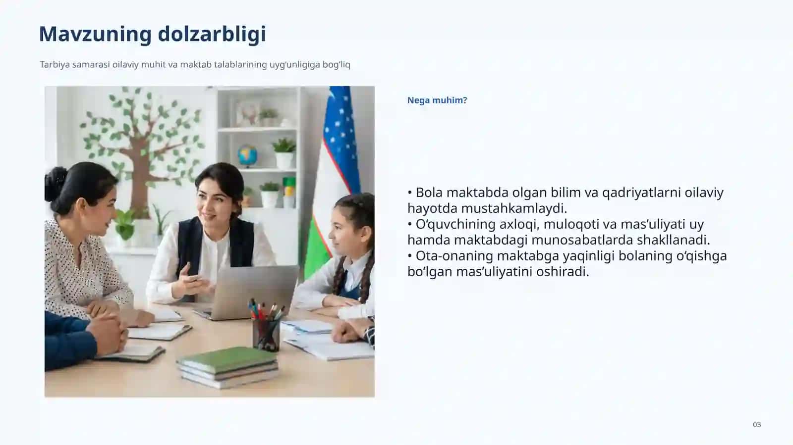 Oila va maktab hamkorligining tarbiyaviy ahamiyati 3
