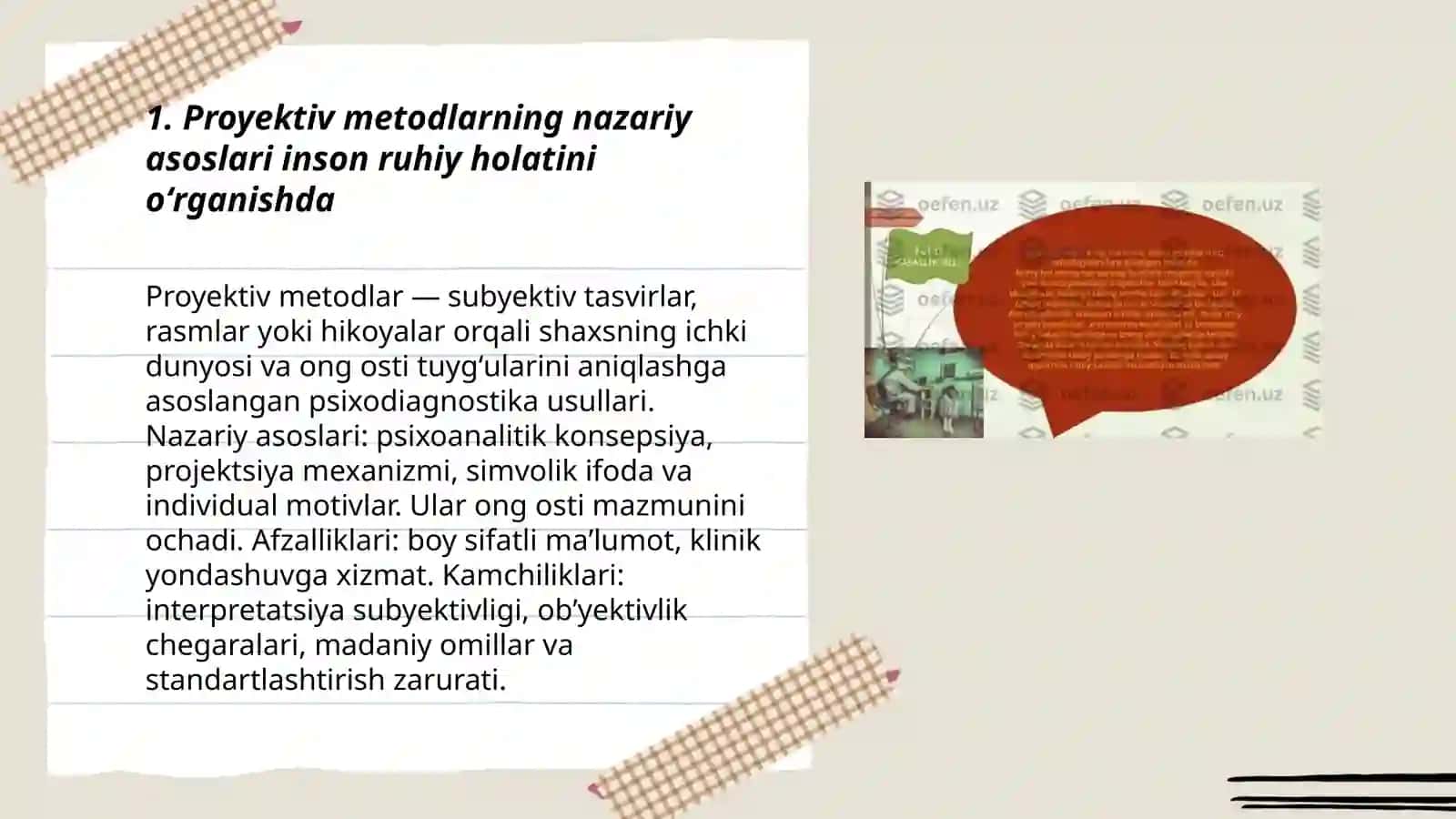 Inson ruhiy holatini oʻrganishda proyektiv metodlarning oʻrni 3