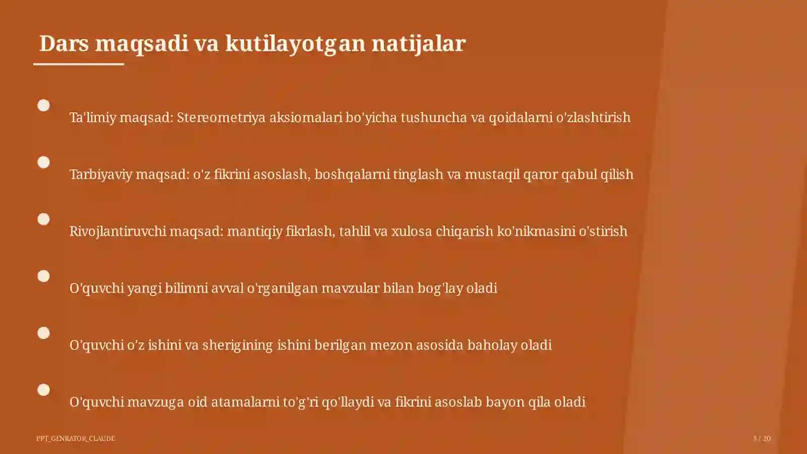 Stereometriya aksiomalari (10-sinf) 3