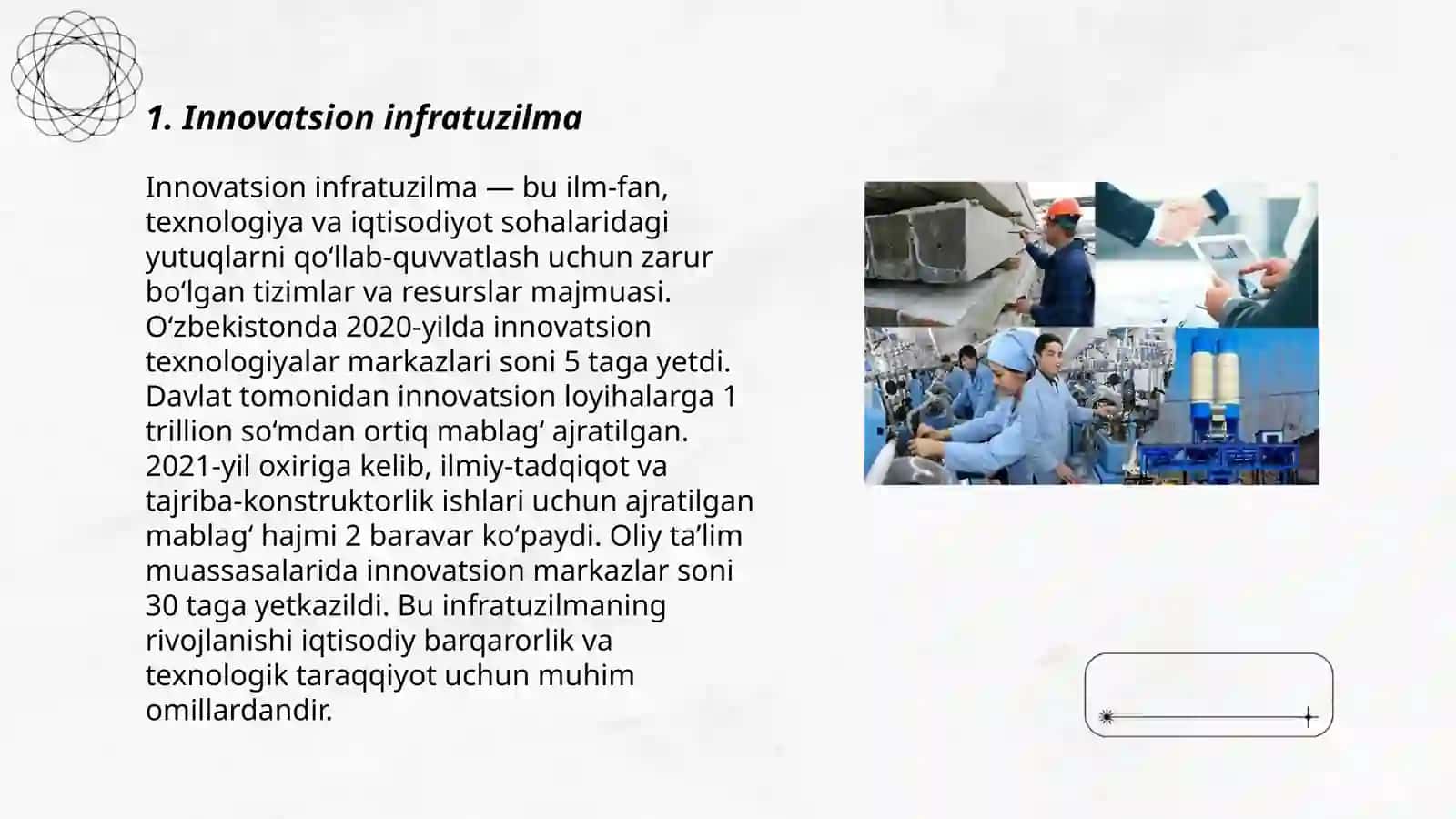 Ôzbekistoning innovatsion siyosatining iqtisodiy asoslari 3
