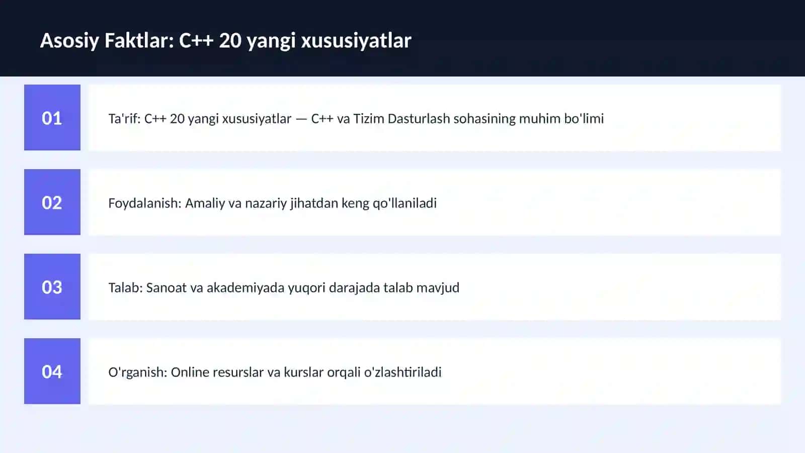 C++ VA TIZIM DASTURLASH 3