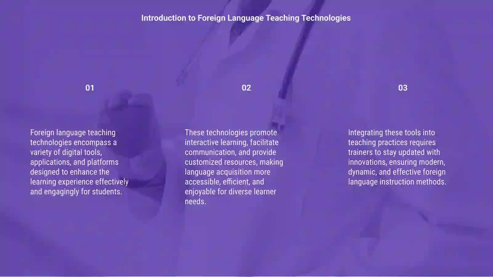 Technologies of Teaching Foreign Languages 3
