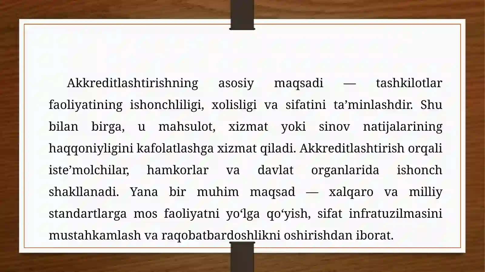 Akkreditlashtirishning mazmuni, vazifalari va o‘tkazish tartibi 3