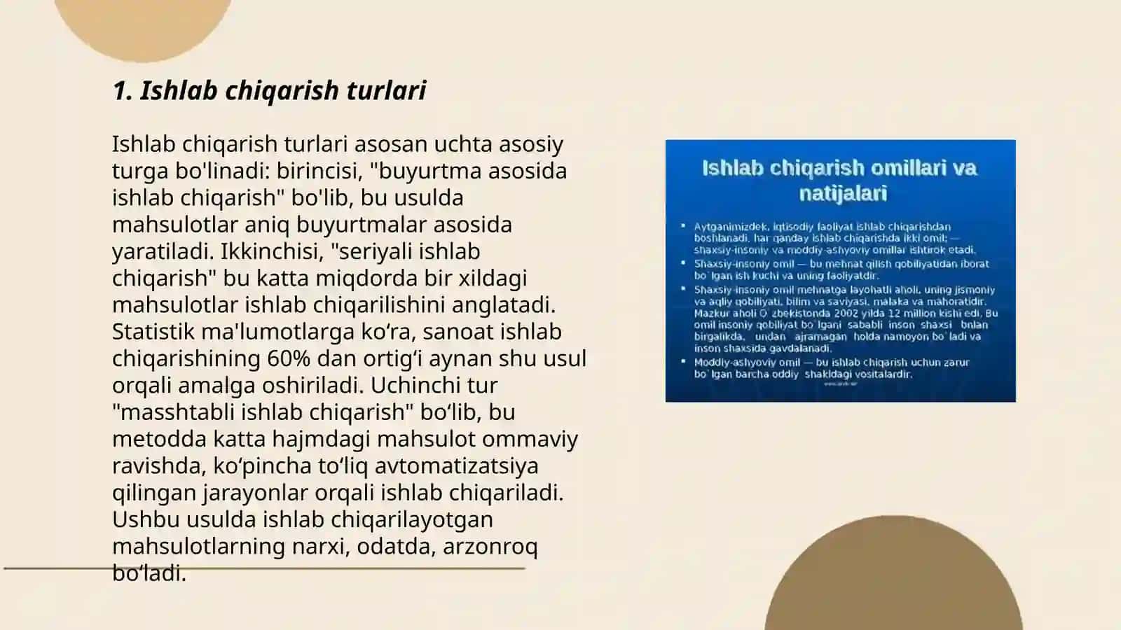 Ishlab chiqarish turlari 3