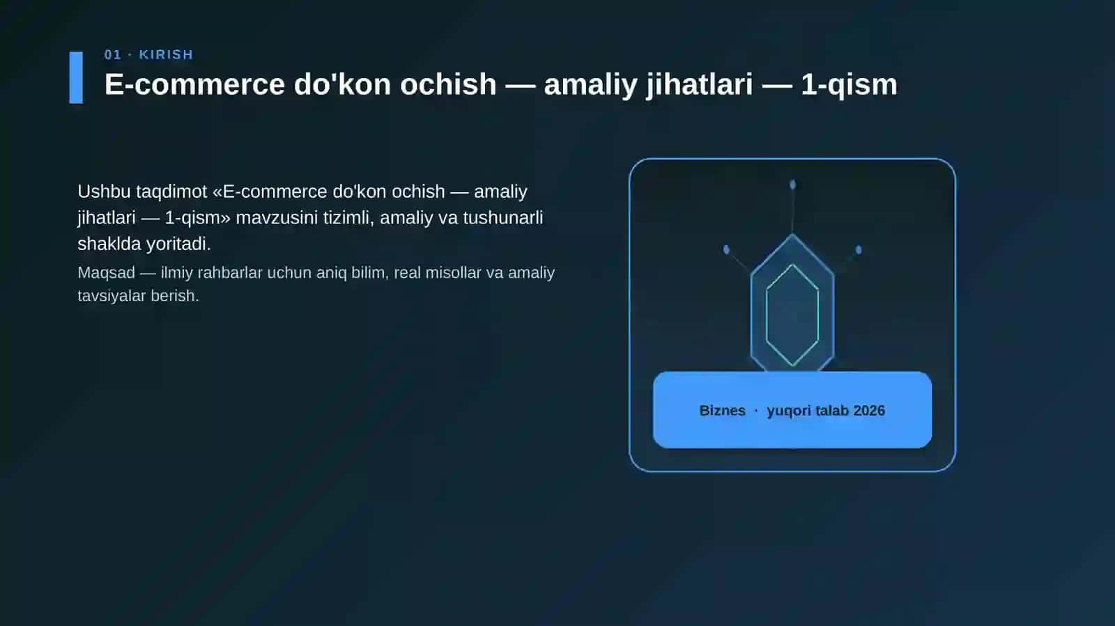 E-commerce do'kon ochish — amaliy jihatlari — 1-qism 3