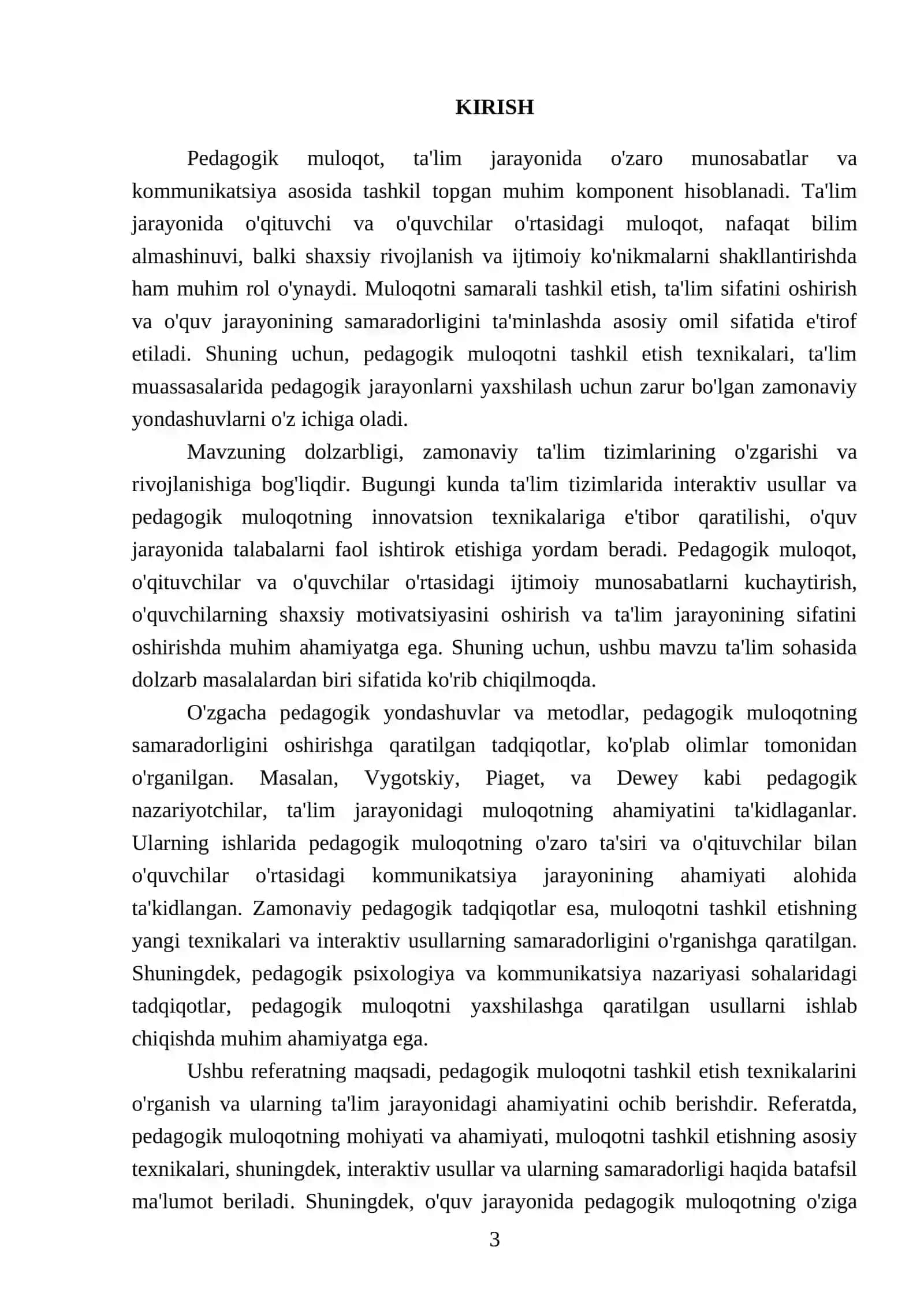 Pedagogik muloqotni tashkil etish texnikasi 3