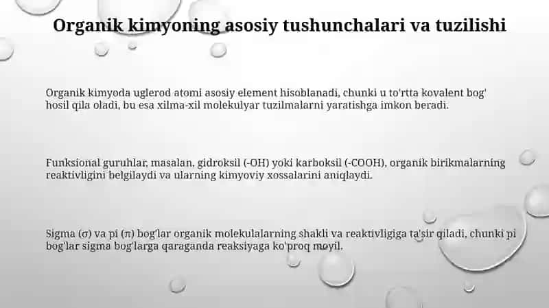 Organik kimyo asoslari 3