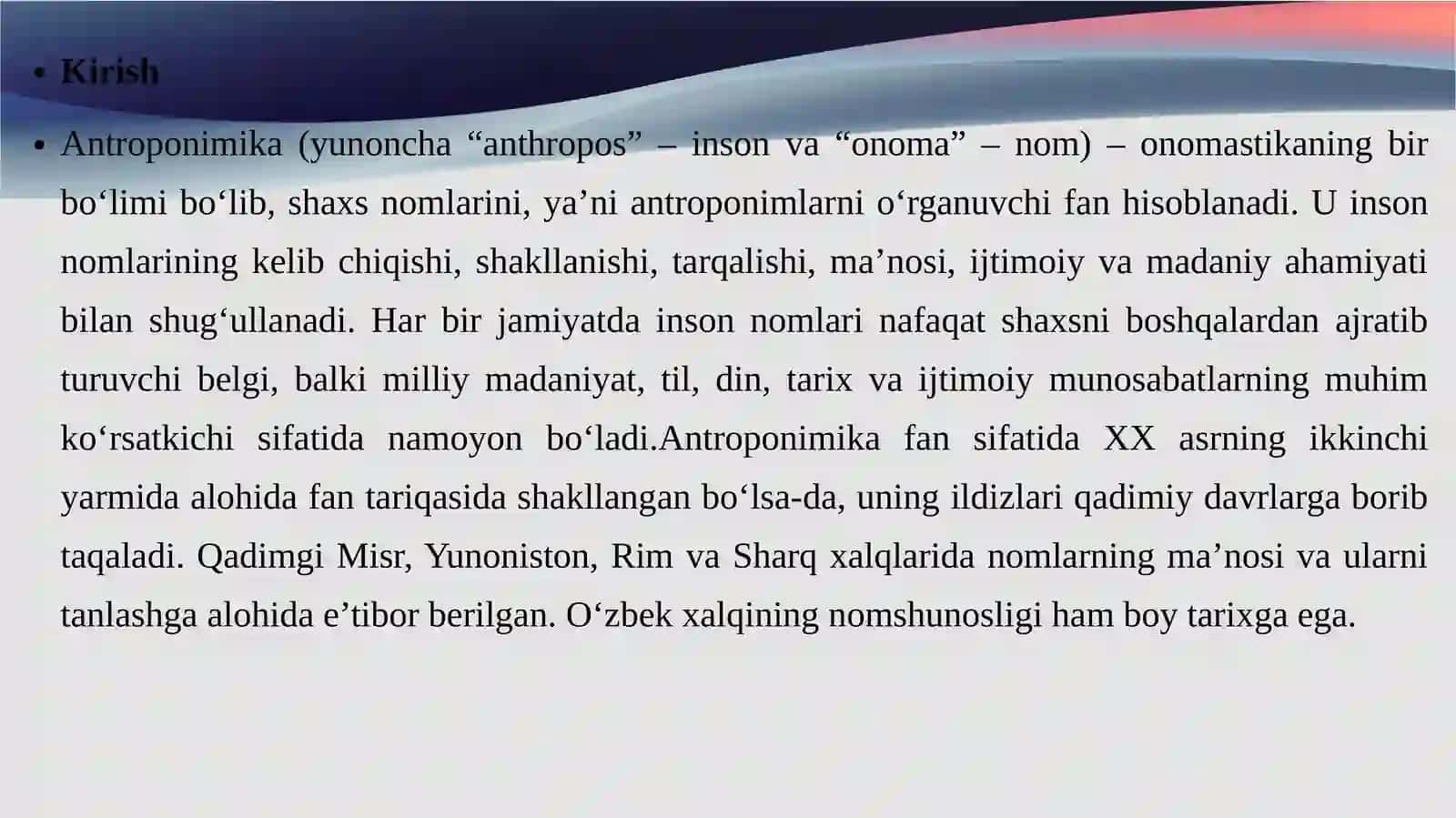 ANTROPONIMIKA VA UNING TURLARI 3