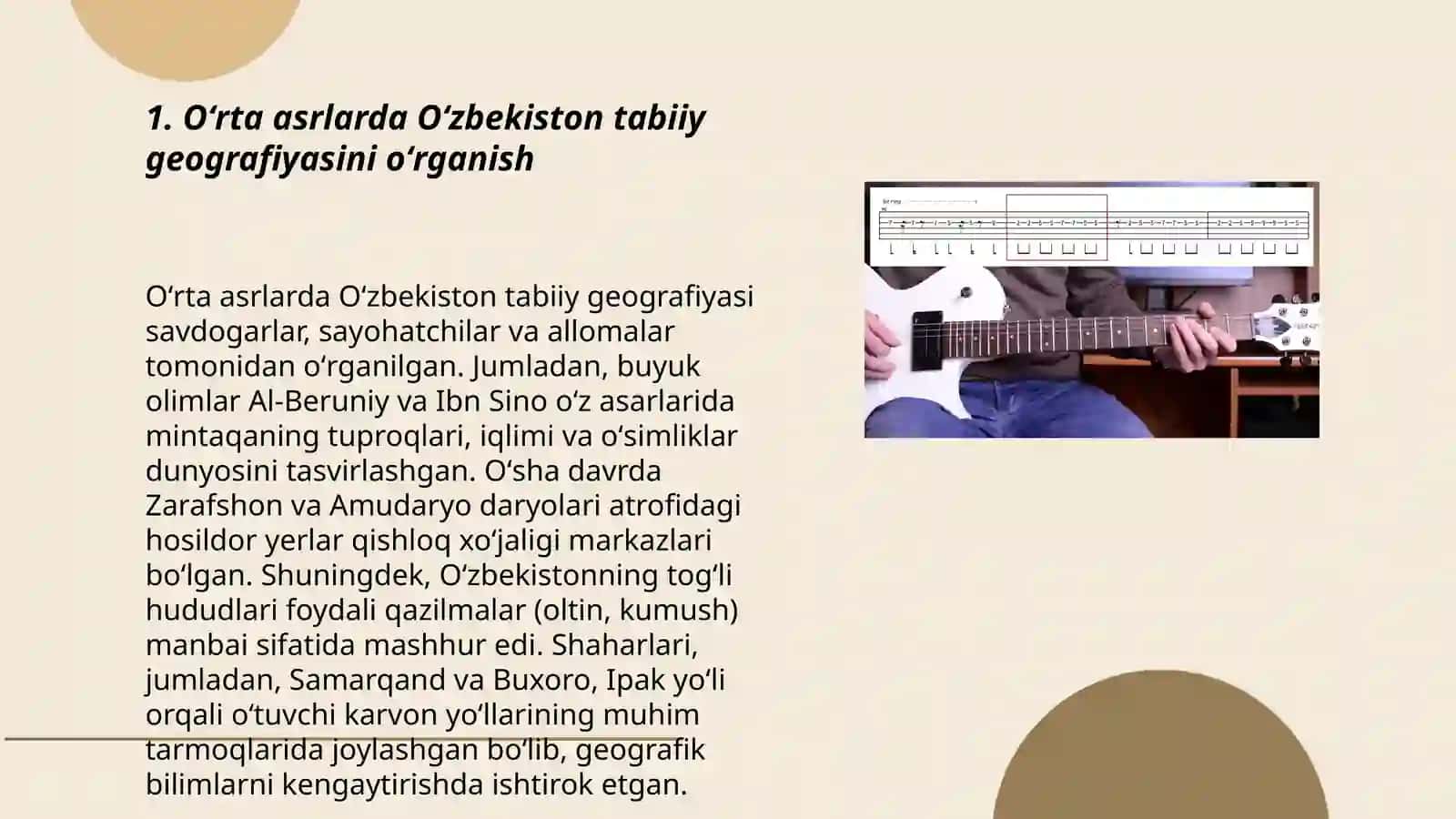 Oʻrta asrlarda Oʻzbekiston tabiiy geografiyasini oʻrganish 3