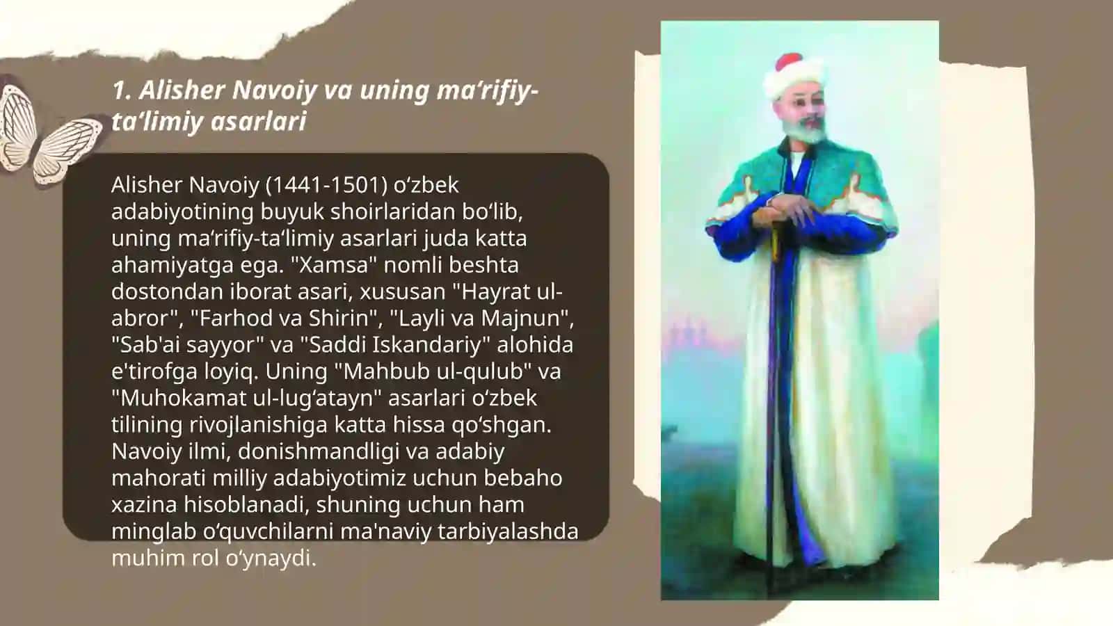 Alisher Navoiyning ma‘rifiy-ta‘limiy asarlari(,,Arba‘in" va,,Nazm ul-javohir‘‘ misolida 3