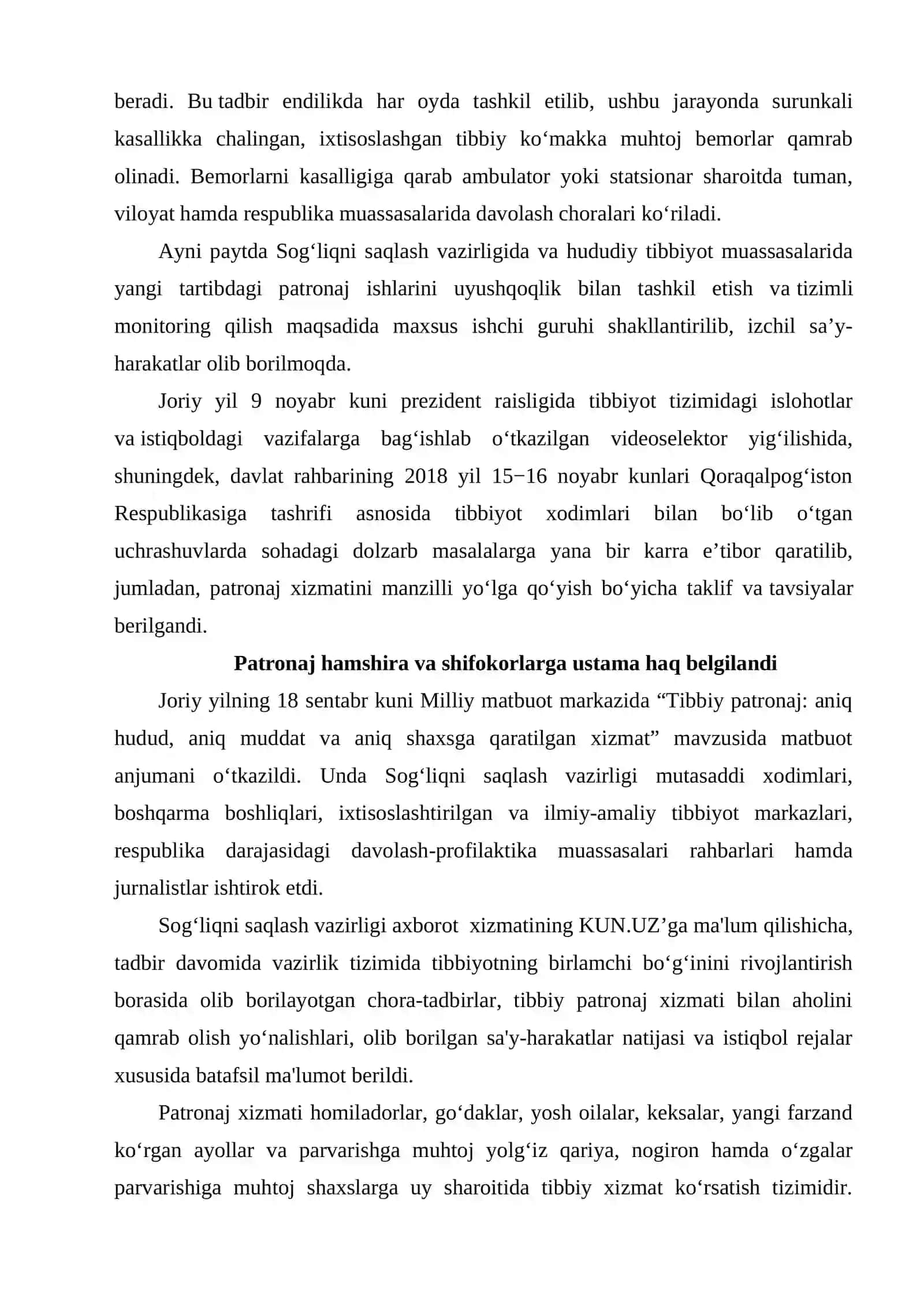 SS tizimida amalaga oshirilayotgan islohatlar 3