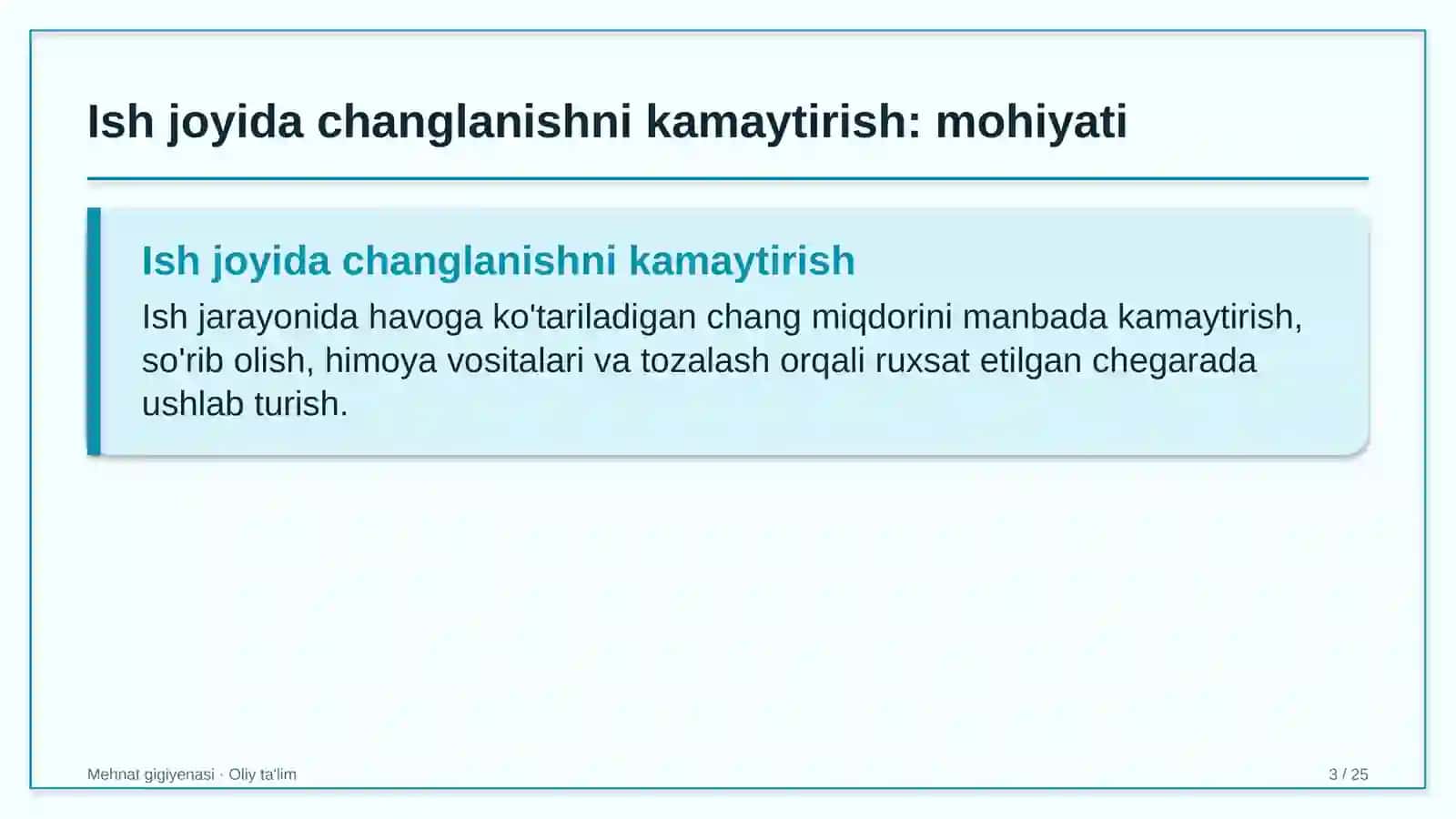 Farmatsevtika sanoatida ish joyida changlanishni kamaytirish 3