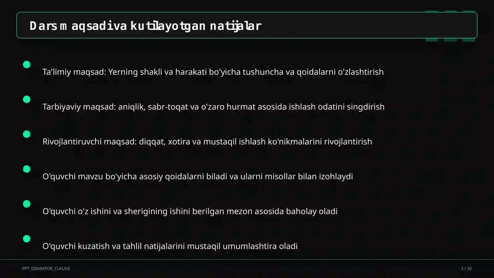 Yerning shakli va harakati (5-sinf) 3