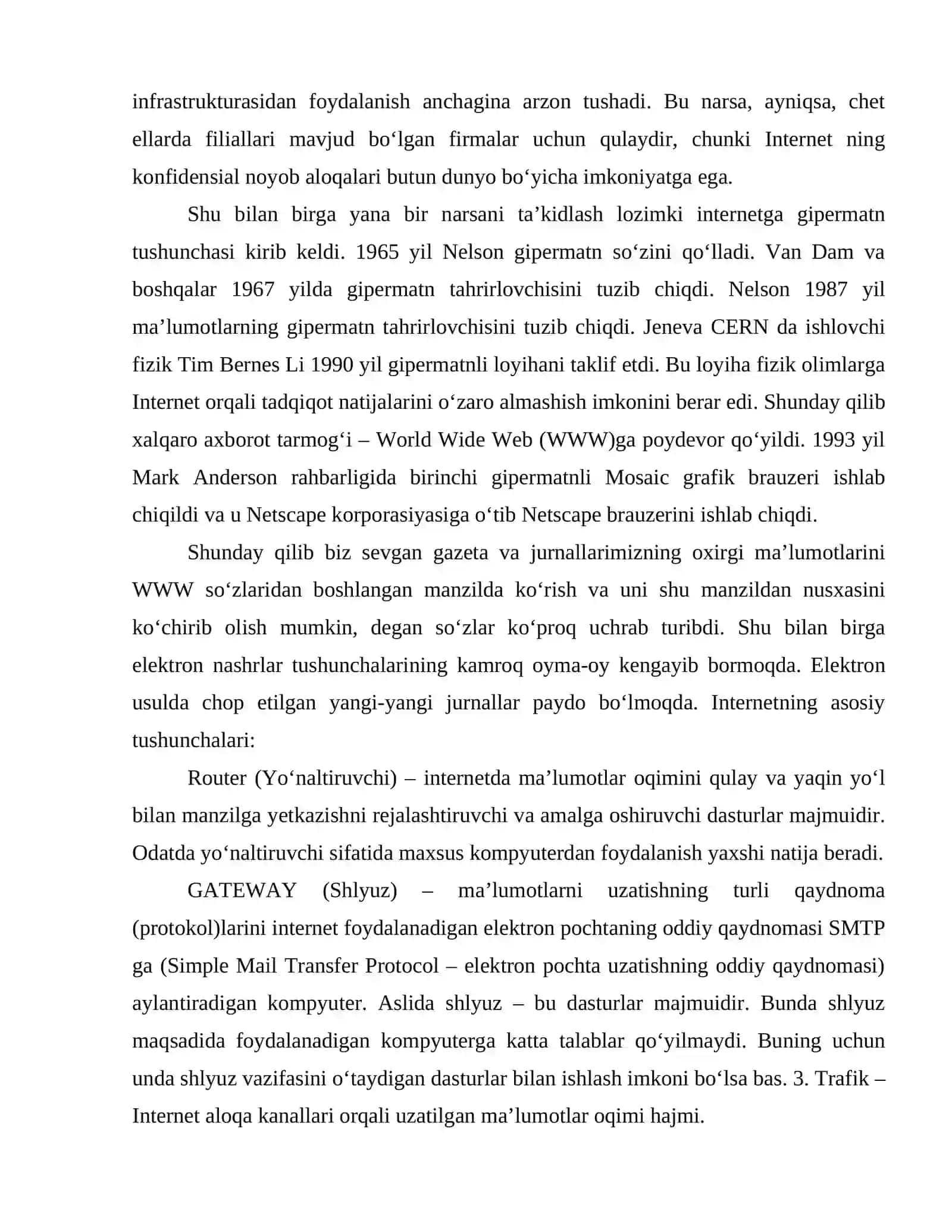 Internet tarmogʻi. Internet Explorer dasturida ishlash. Elektron pochta 3