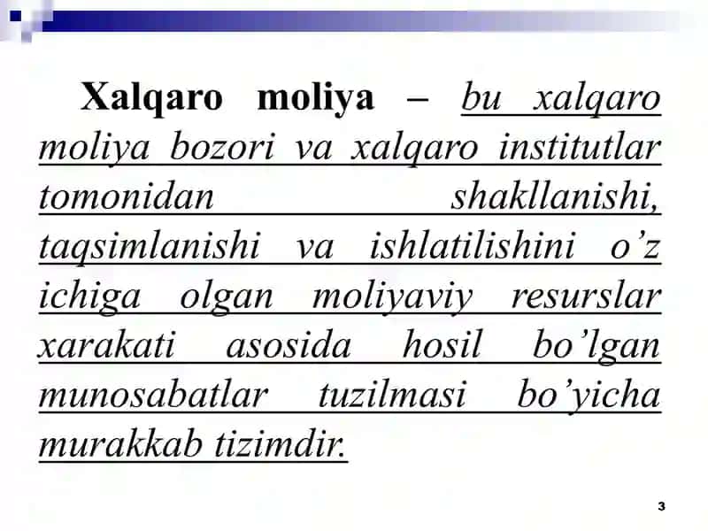 Xalqaro moliya 3