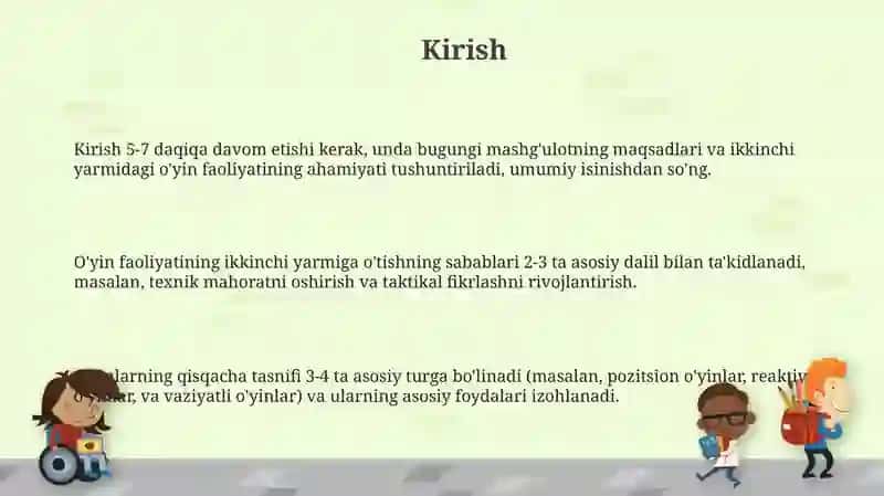 Kunning ikkinchi yarmida oʻyin faoliyatini samarali tashkil etish 3