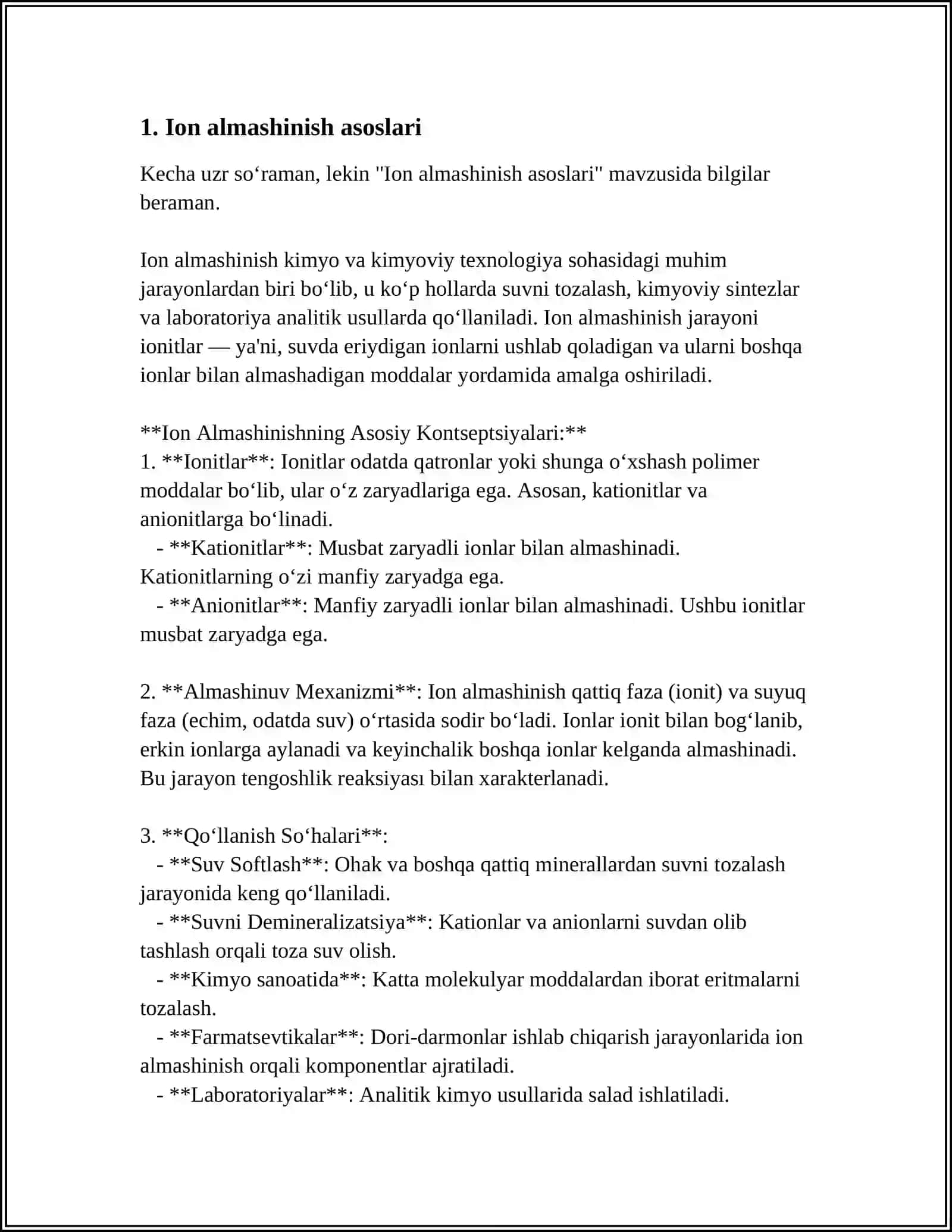 Ion Almashinishning Asosiy Kontseptsiyalari 3
