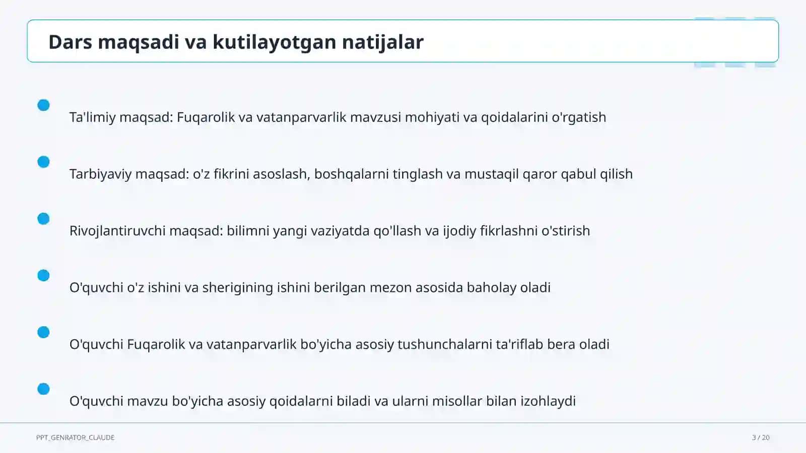 Fuqarolik va vatanparvarlik (8-sinf) 3