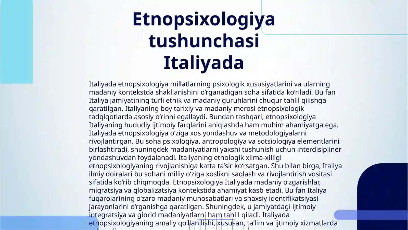 ITALIYA DAVLATI ETNOPSIHOLOGIYASI 3