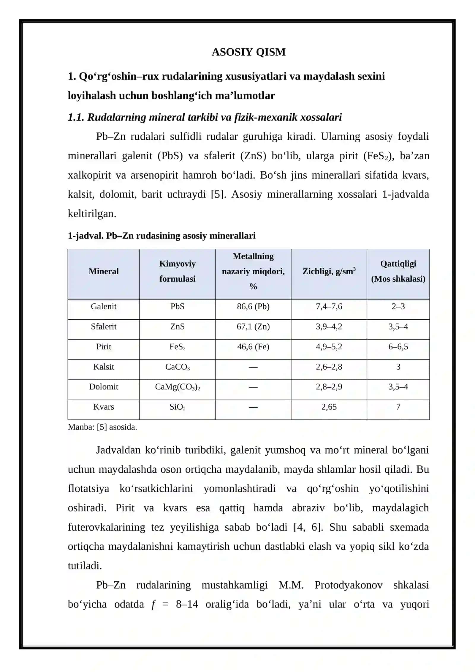 "Pb rudasini qayta ishlovchi maydalash sexi loyihasi" 3
