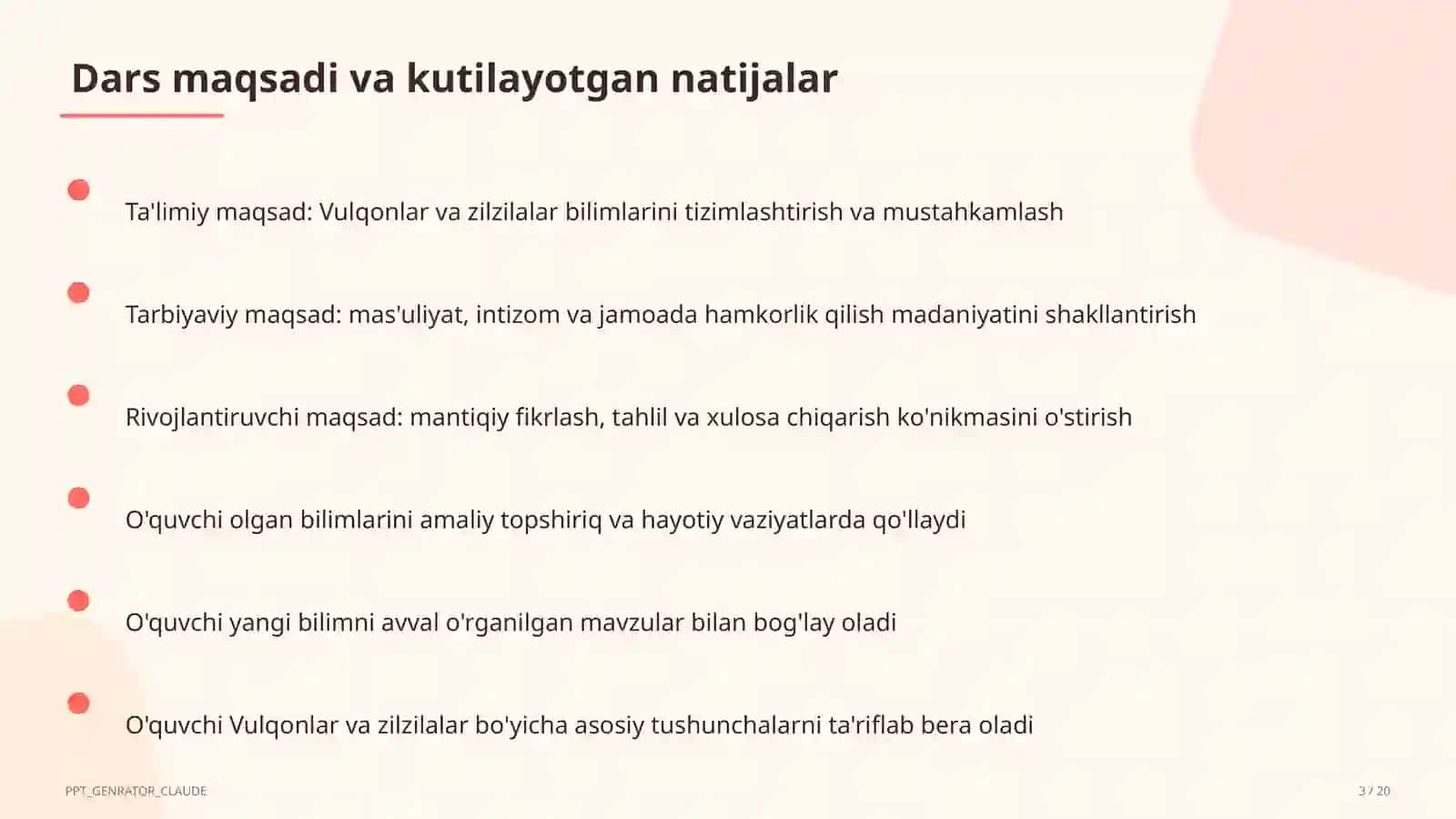 Vulqonlar va zilzilalar (5-sinf) 3