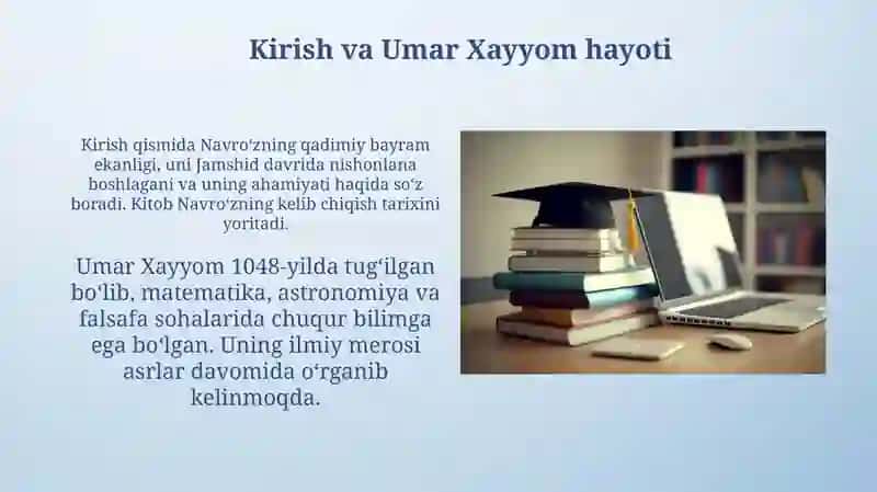 Umar Xayyomning "Navro'znoma" asari 3