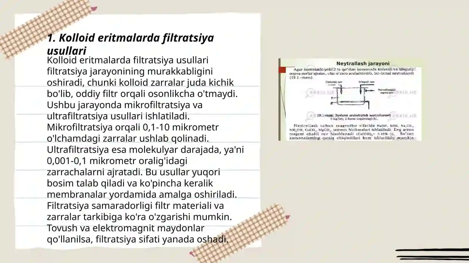 Kolloid eritmalarning tozalash usullari 3