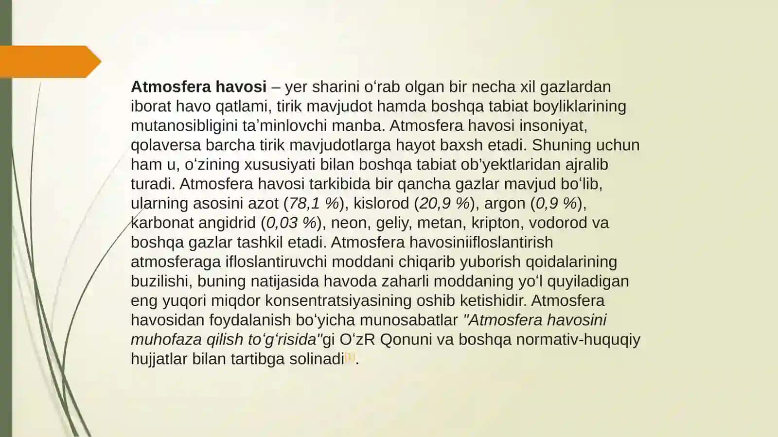 Ekologiya fanidan Mustaqil ishi 3