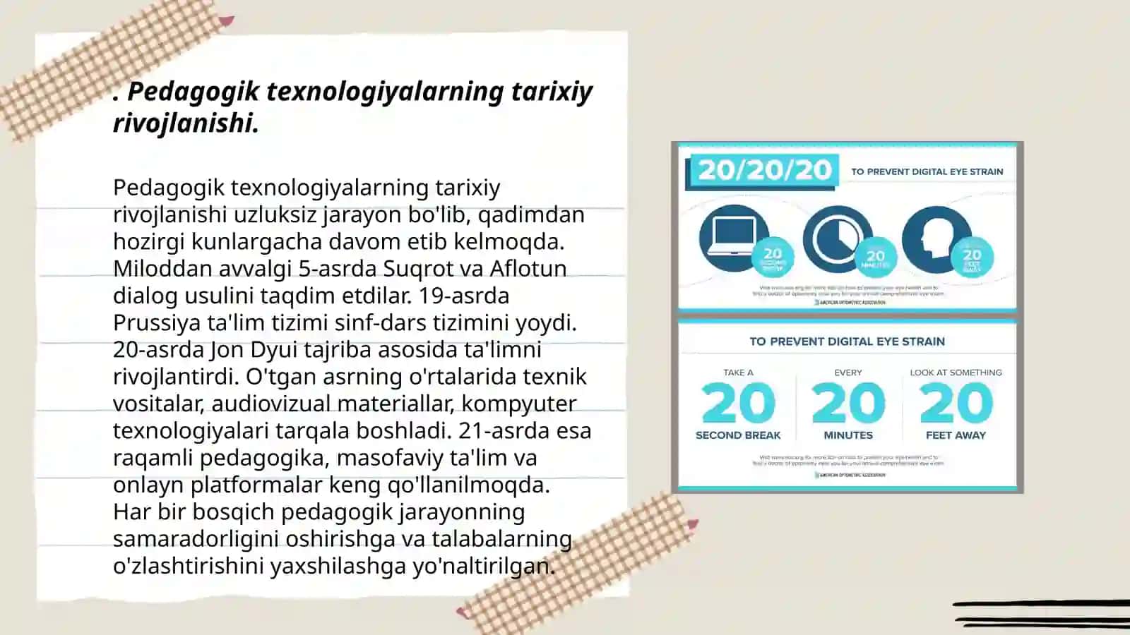 Pedagogik texnologiyalarning rivojlanish bosqichlari va òziga xos xususiyatlari 3