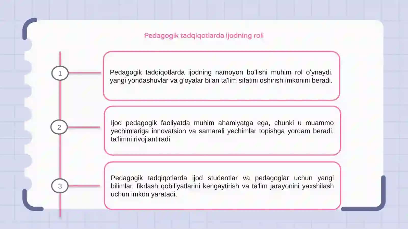 Pedagogik tadqiqotlarda ijodning namoyon boʻlishi 3