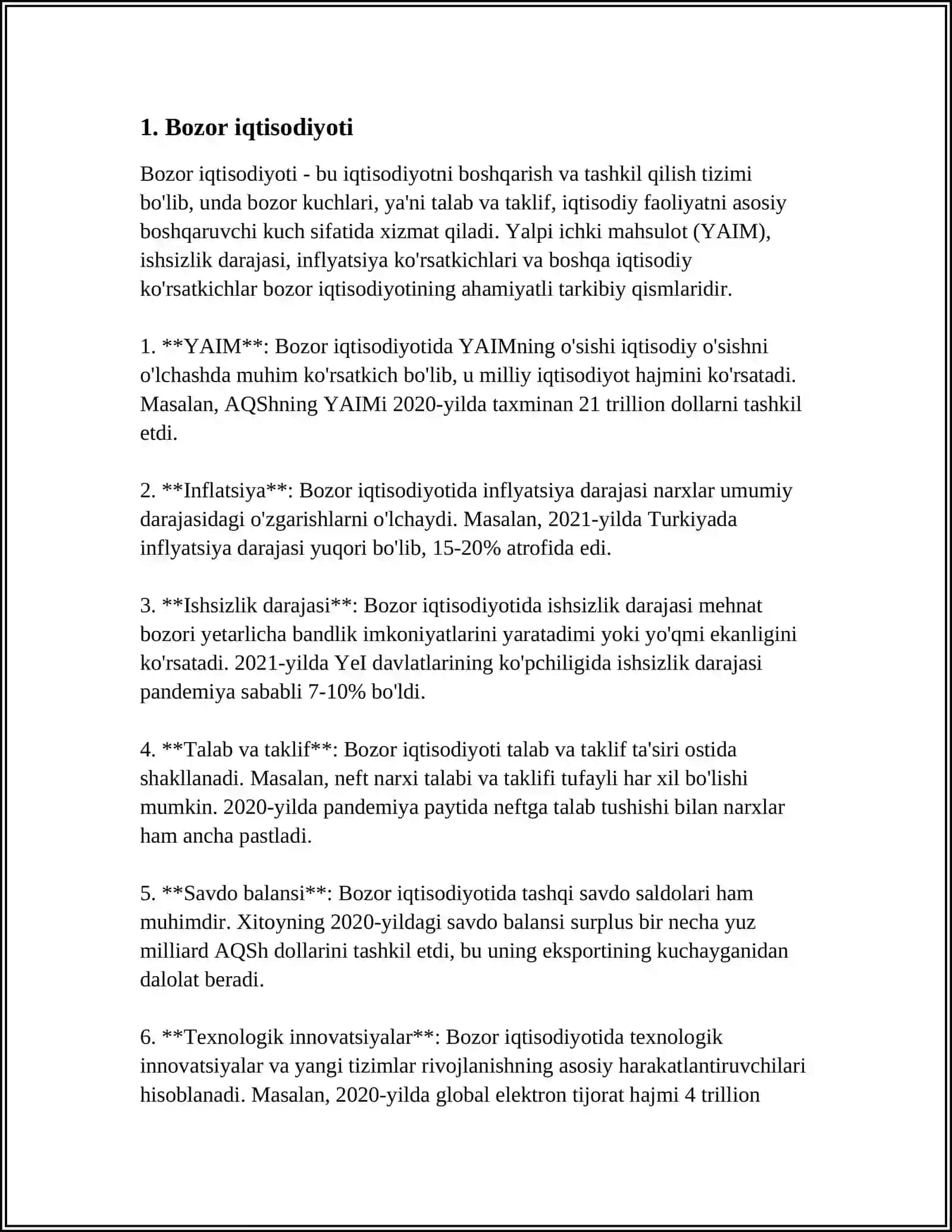 BOZOR VA UNING UZIGA XOS TOMONLARI 3