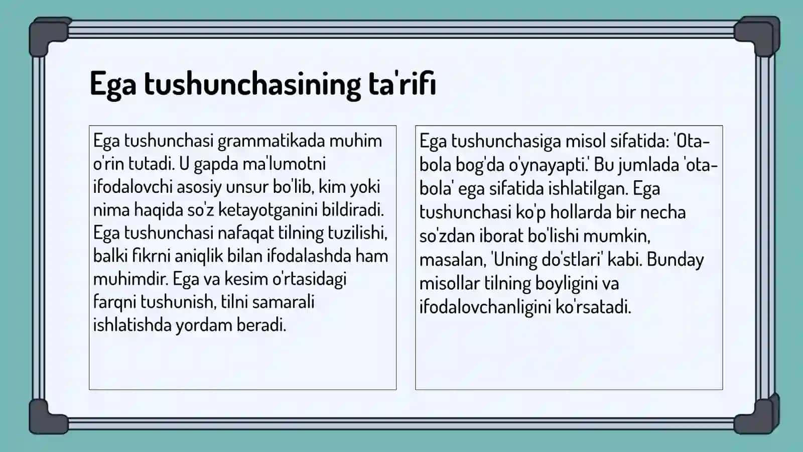 Ega va kesimning uslubiy tavsifi (2) 3