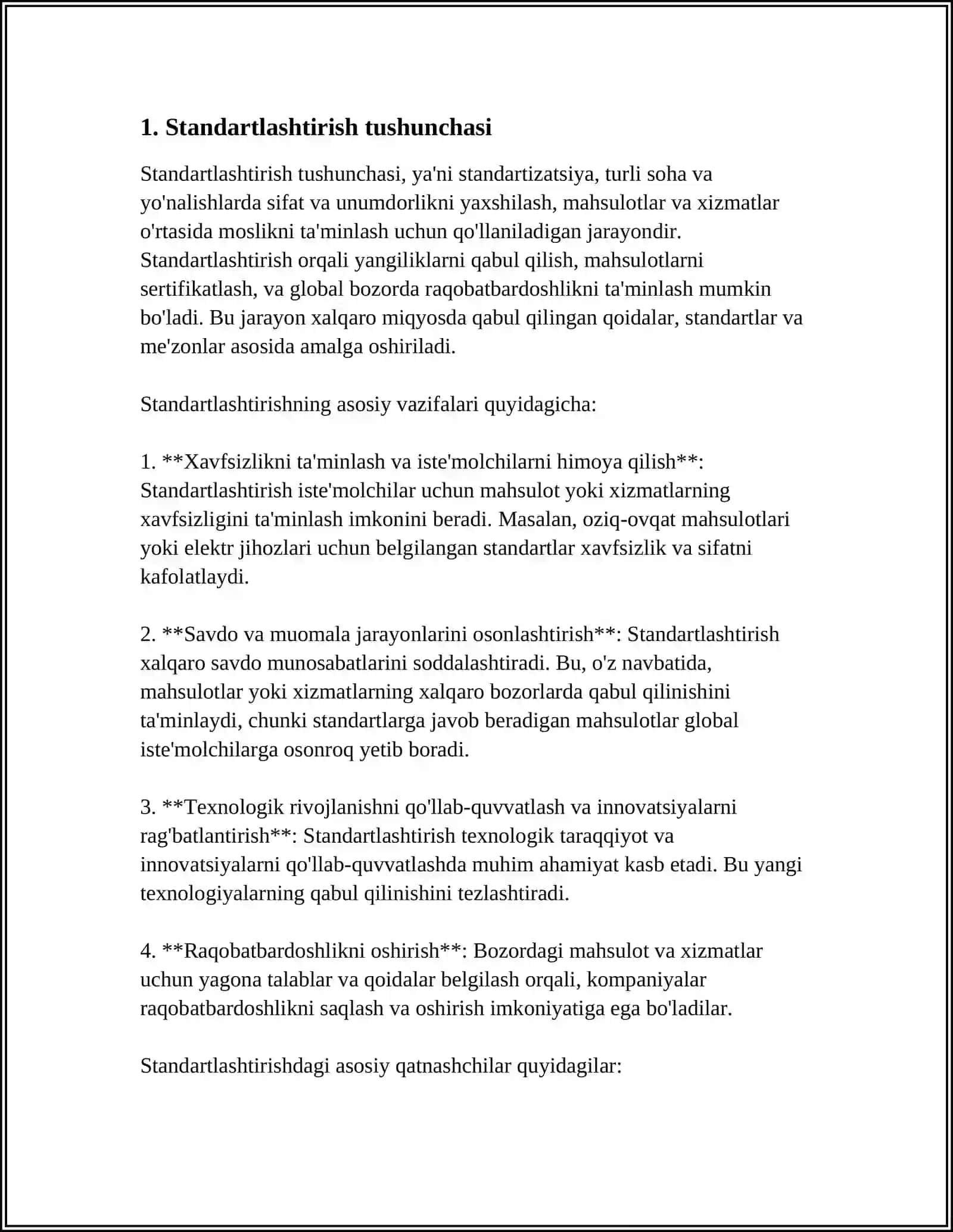 STANDARTLASHTIRISH UCHUN TANLANMALARNI SHAKILANTIRISH QOIDALARI 3