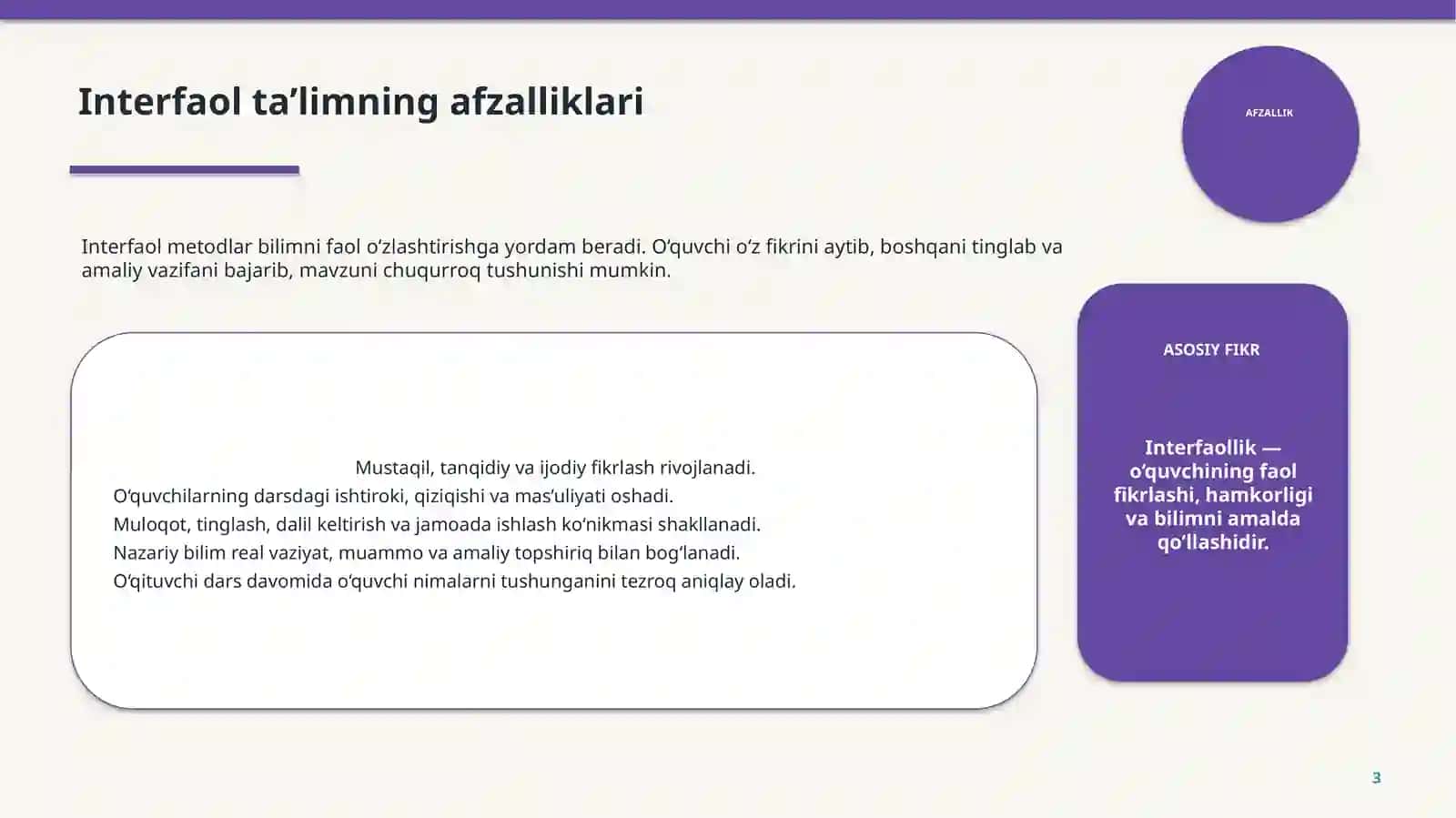 INTERFAOL TA’LIM METODLARI 3