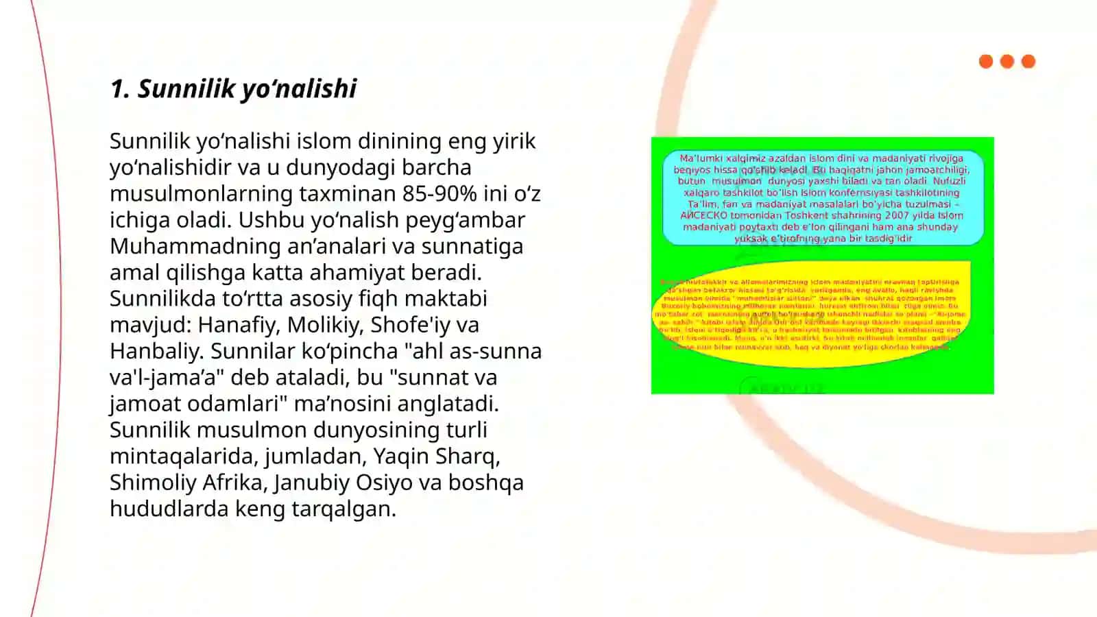 Sunnilik yo‘nalishi 3