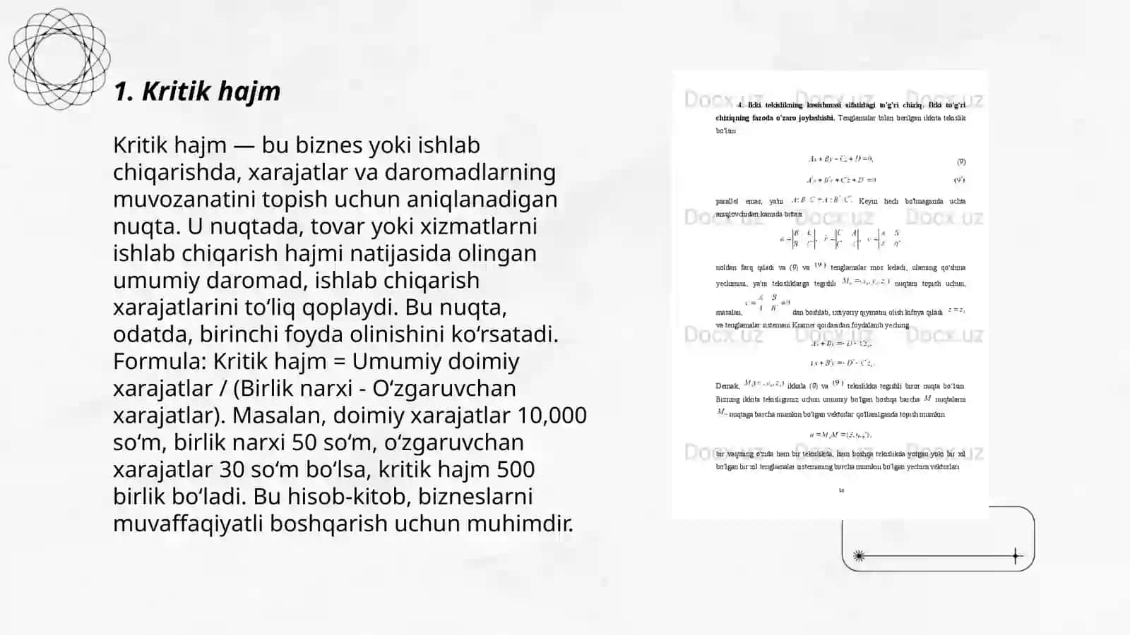 Kritik kattaliklarni hisoblash tenglamalari 3