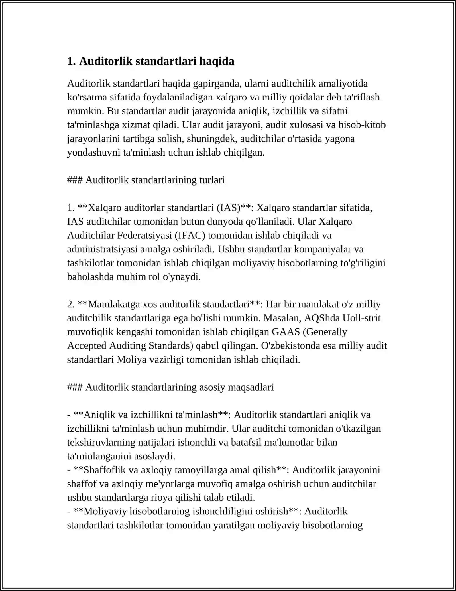 MOLIYAVIY HISOBOTLAR YUZAAIDAN AUDITOR XULOSASI 3