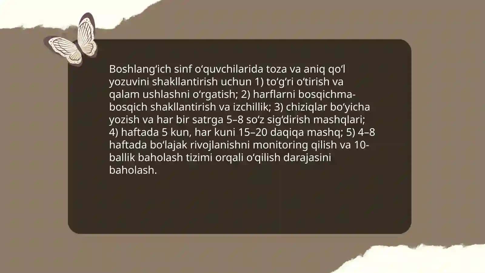 Boshlangʻich sinf oʻquvchilarini yozish kompetentsiyalarini shakllantirish 3