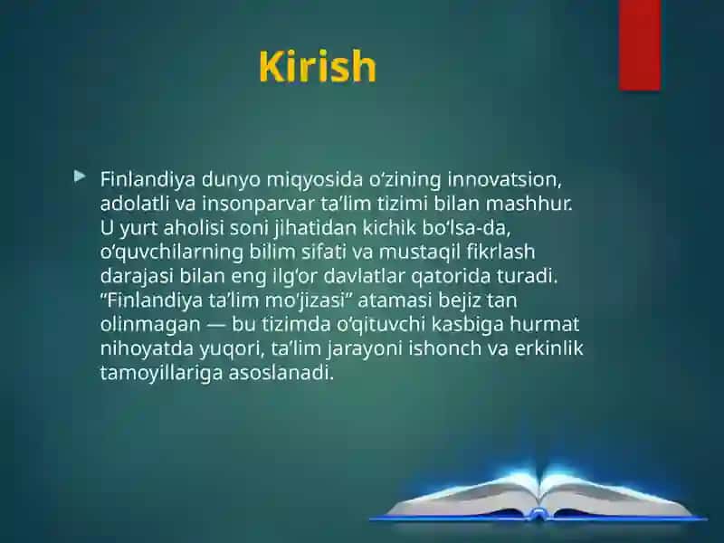 Finlandiya ta'lim mo‘jizasi kitobi 3
