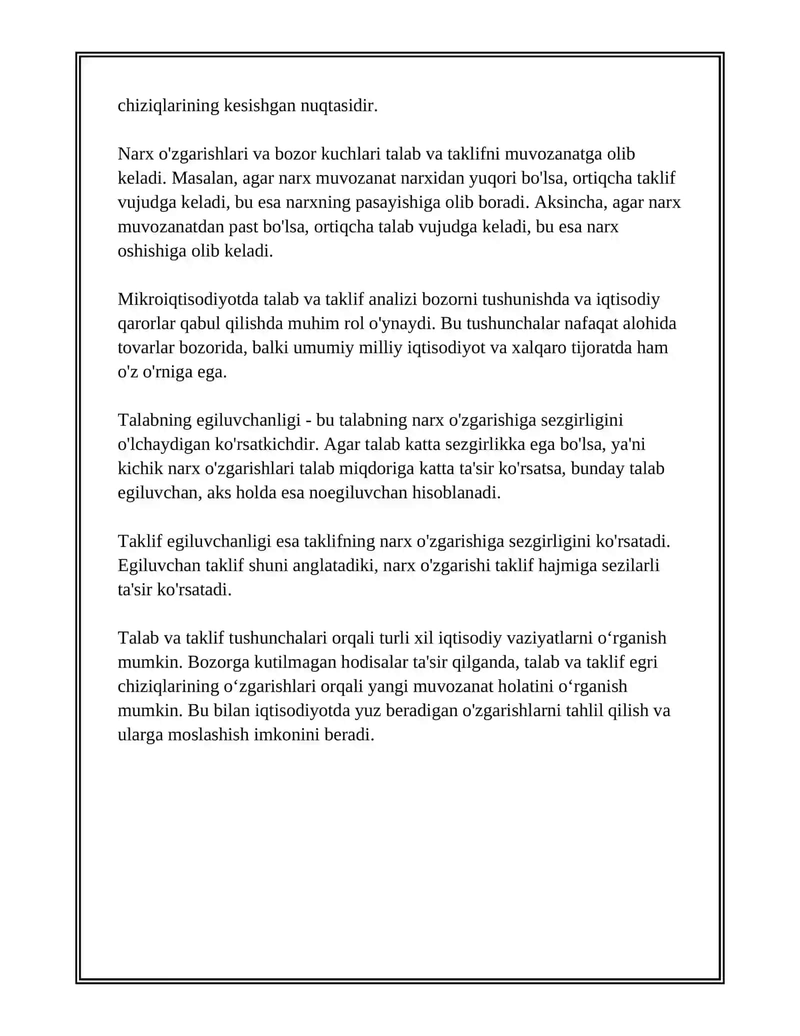 Talab va Taklif Muvozanati 3