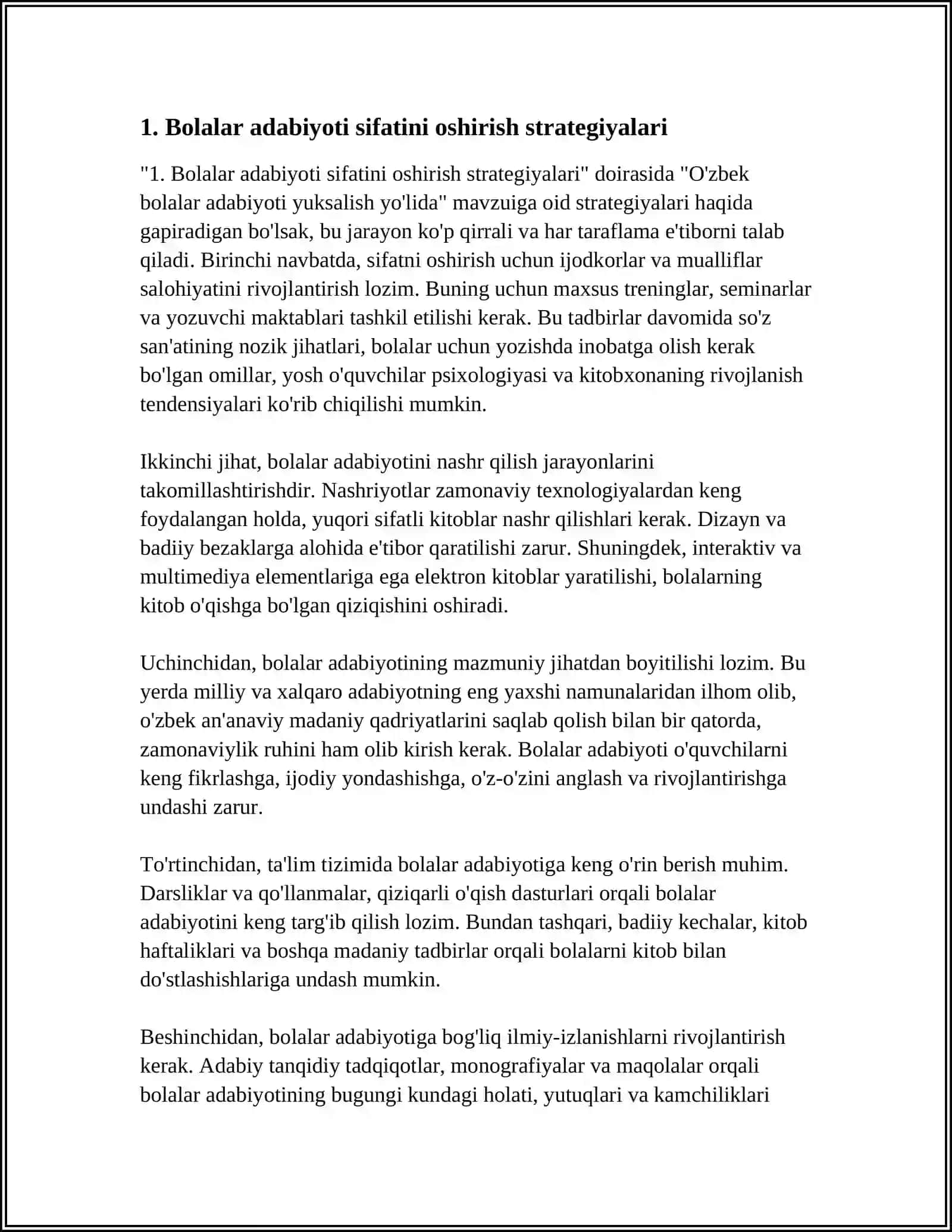 O'zbek Bolalar Adabiyoti Yuksalish Yo'lida 3