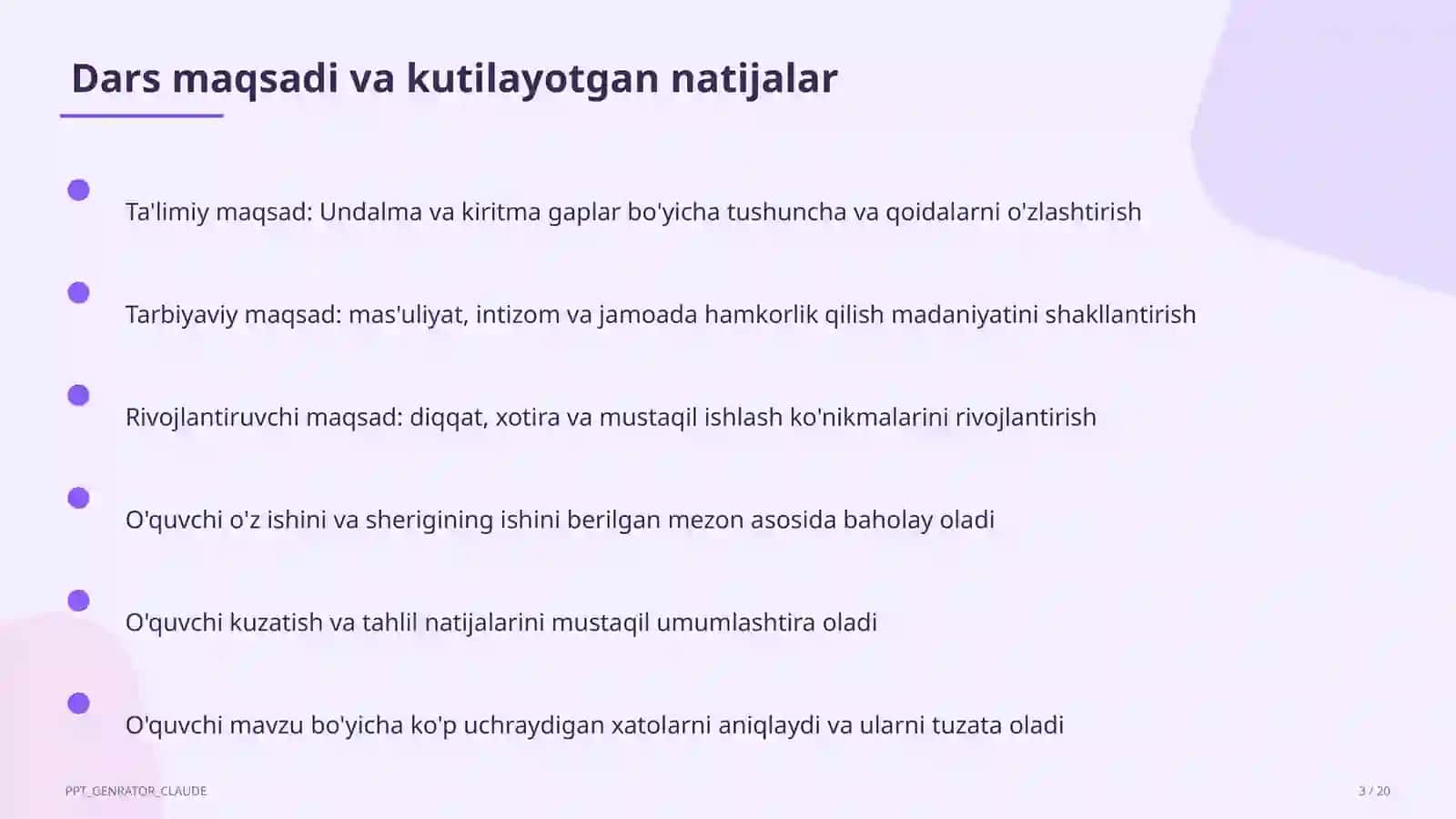 Undalma va kiritma gaplar (8-sinf) 3