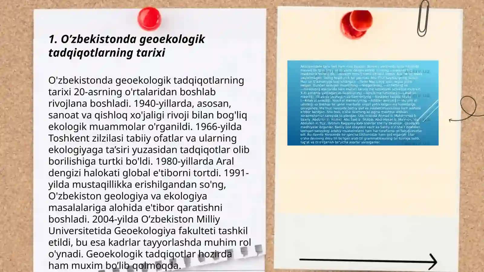 O'zbekiston geoekologiyasining rivojlanishi va xozirgi xolati 3