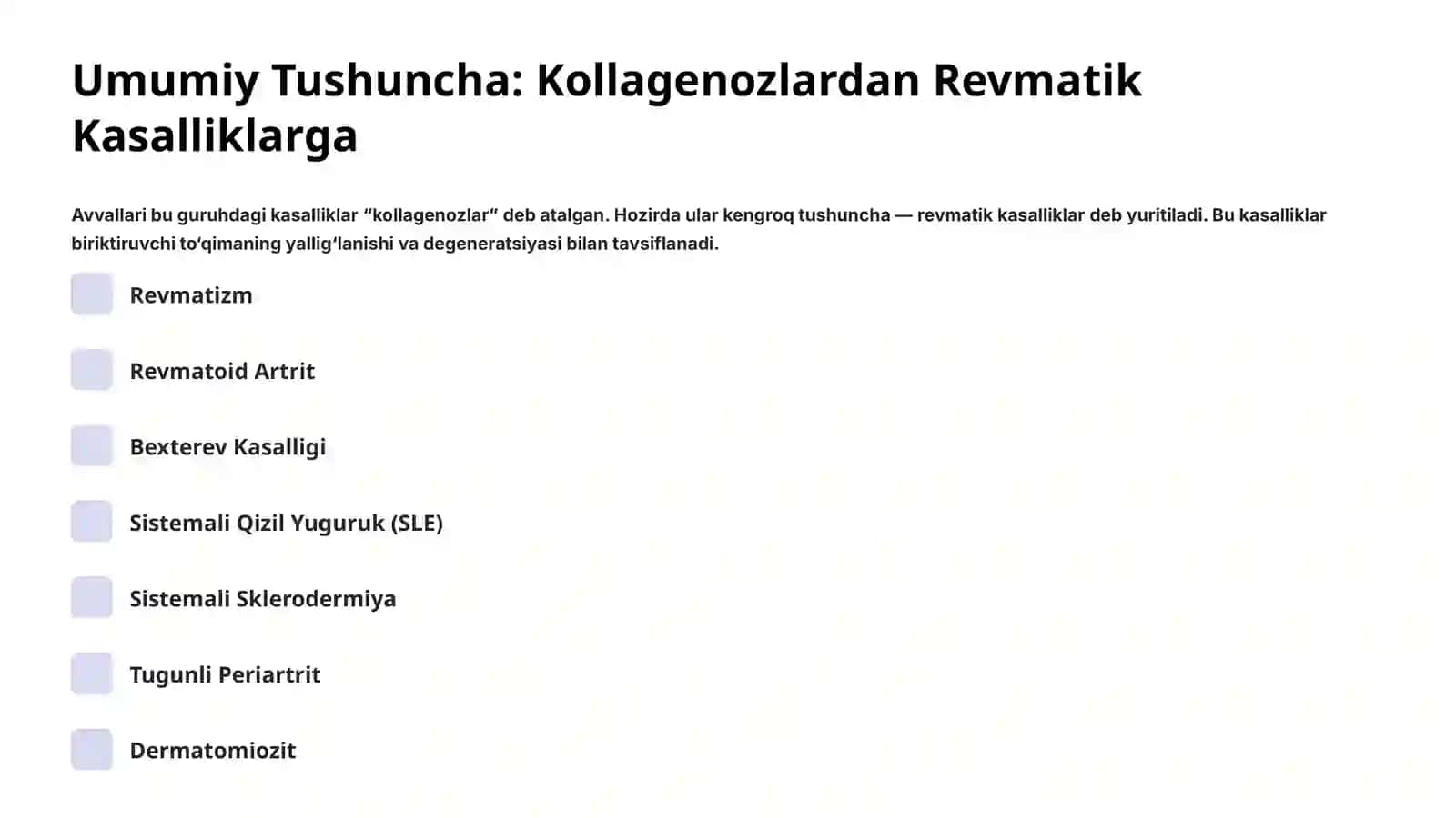 Biriktiruvchi To‘qima Kasalliklari: Qizil Yuguruk (Lupus Erythematodes) 3