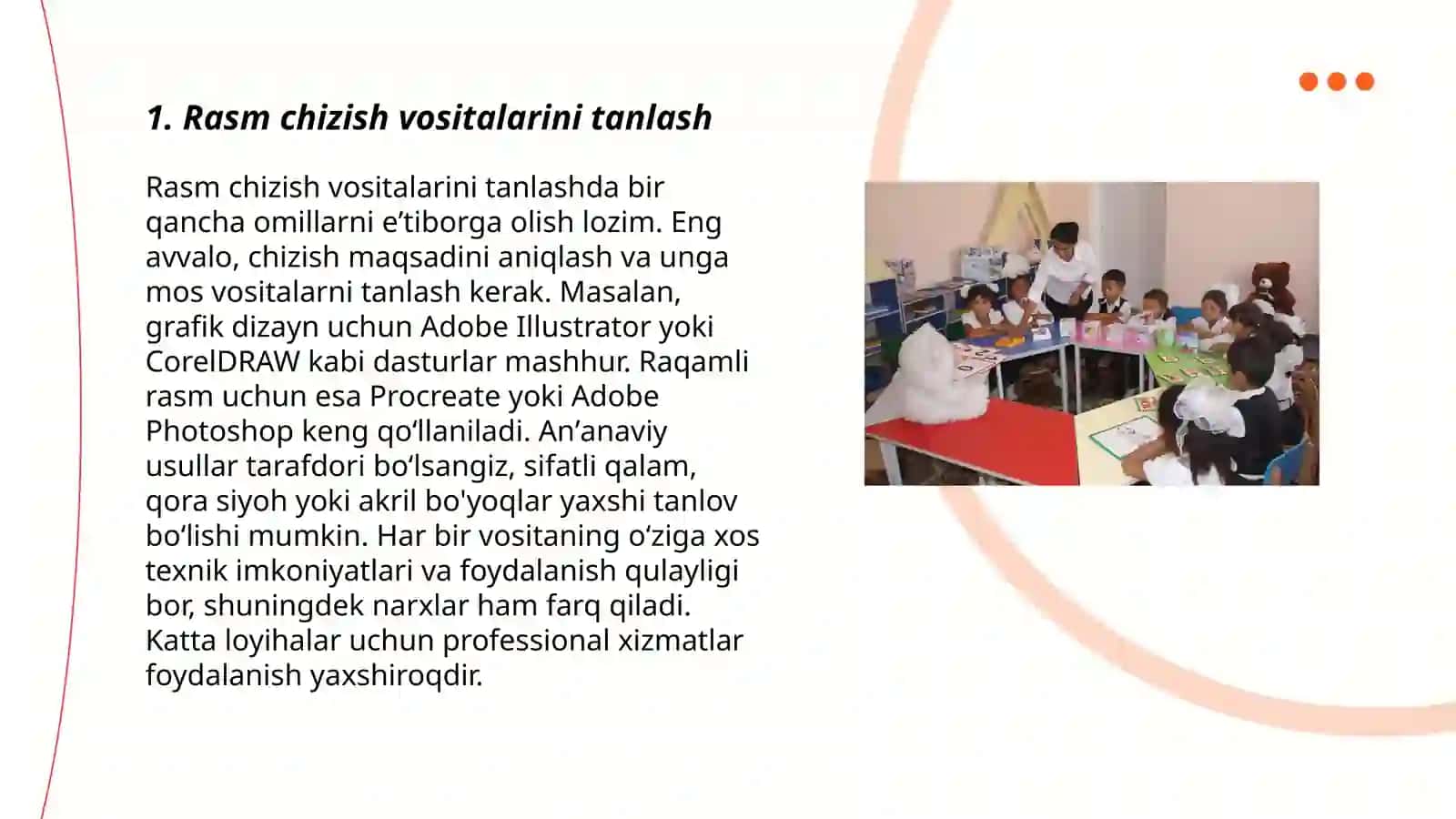 Maktabgacha yoshdagi bolalarni rasm chizishga oʻrgatish 3